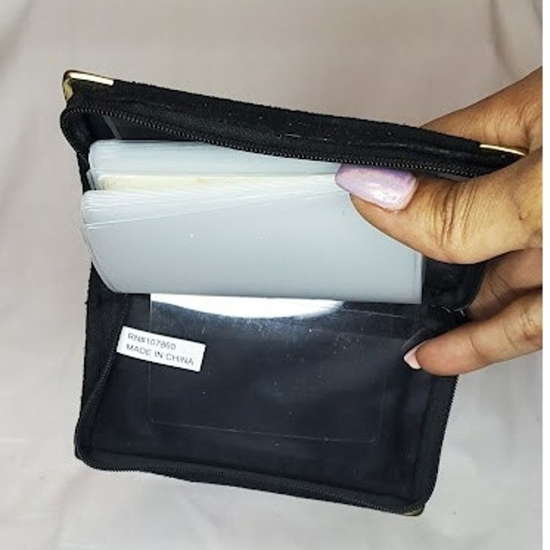 Other Classic Black Mini Zip Wallet Card Holder – Unisex Design Size ONE SIZE - 4 Thumbnail