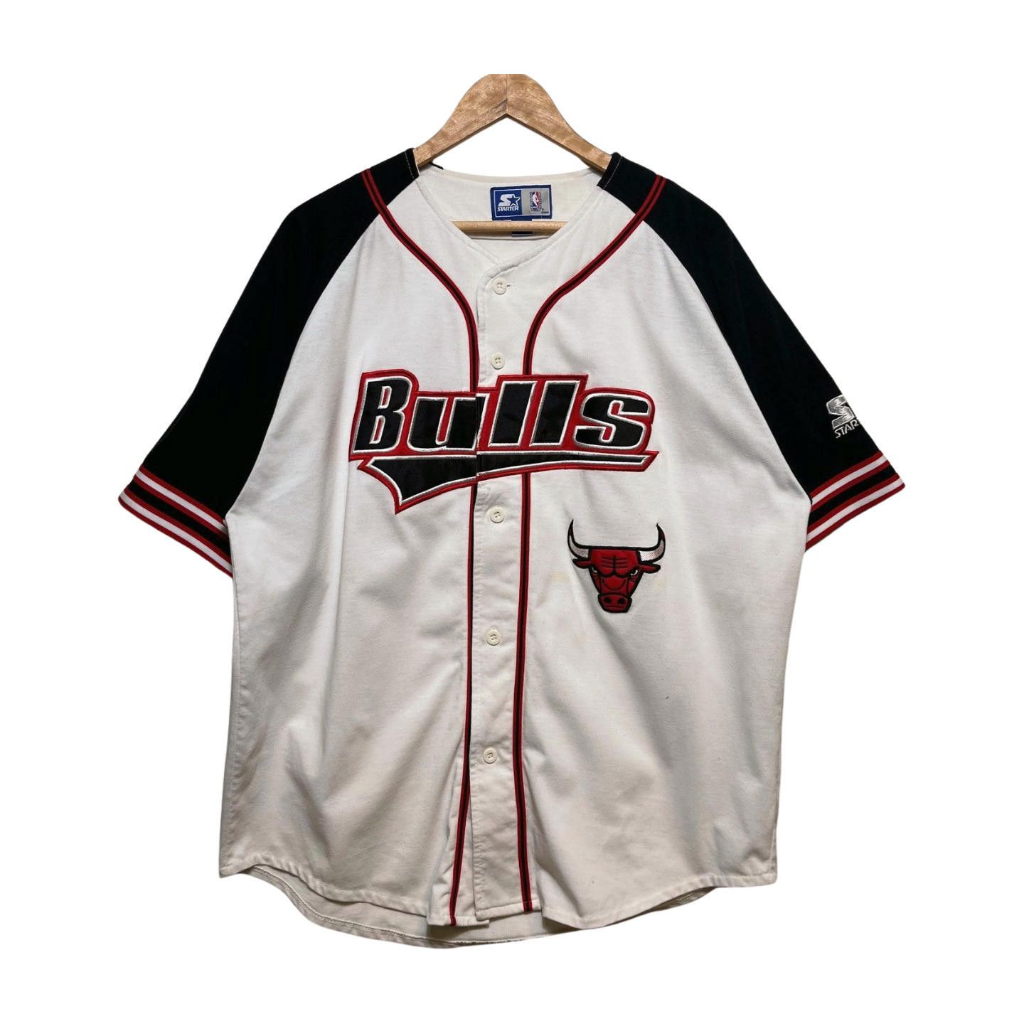 Starter × Vintage Vintage 90s NBA Chicago Bulls Starter Baseball Jersey XL Size US XL / EU 56 / 4 - 1 Thumbnail