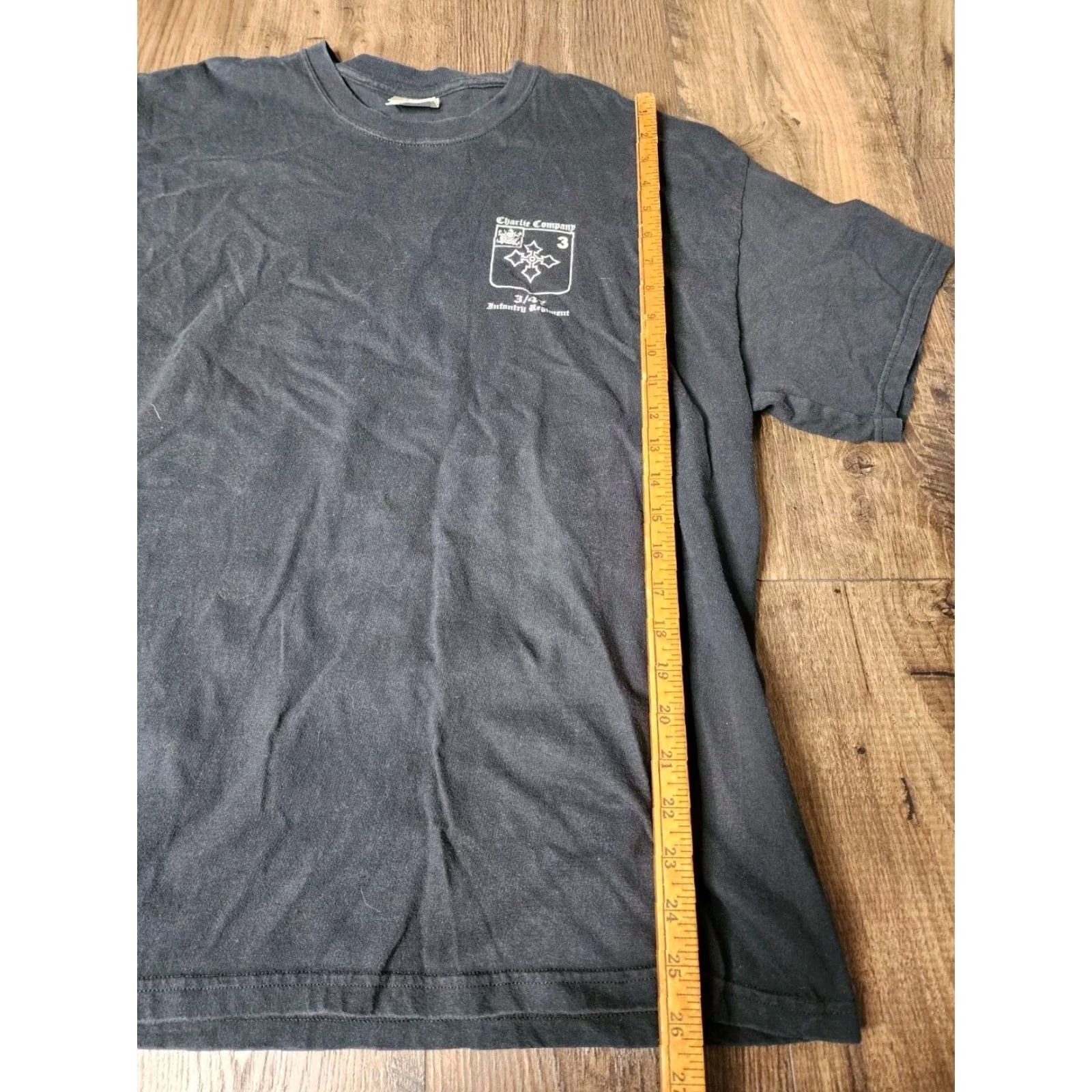 Hanes Retro Mens XL Charlie Infantry Military Double Sided Kodiaks Bear Shirt Size US XL / EU 56 / 4 - 4 Thumbnail