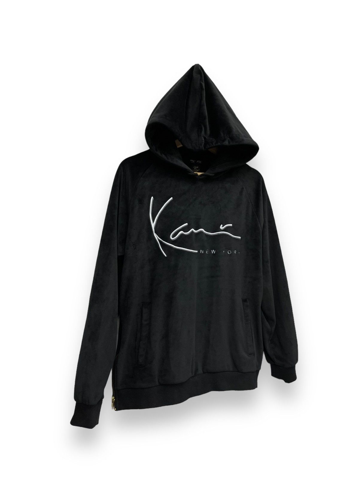 Karl Kani 90’s KARL KANI NEW YORK Luxury Poly-Velvet Signature Hoodie Size US S / EU 44-46 / 1 - 3 Thumbnail