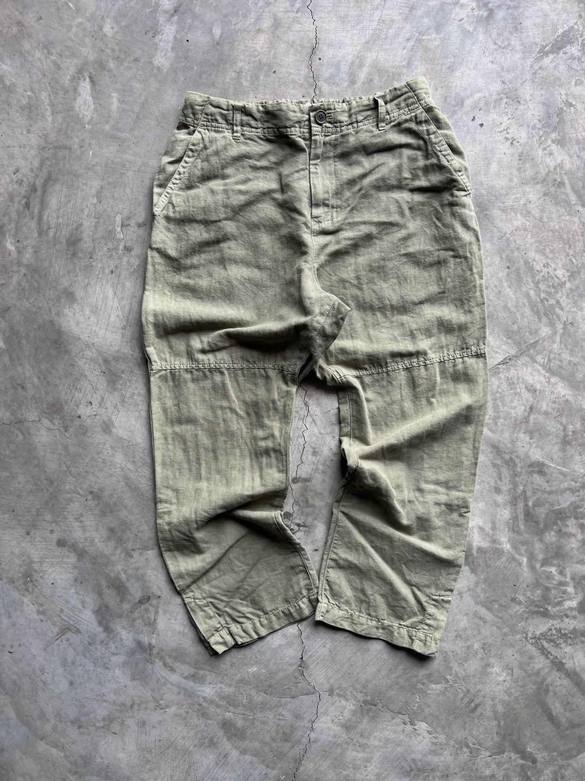 Issey Miyake Plantation Issey Miyake Green Smock Waist Trousers Size US 30 / EU 46 - 5 Thumbnail