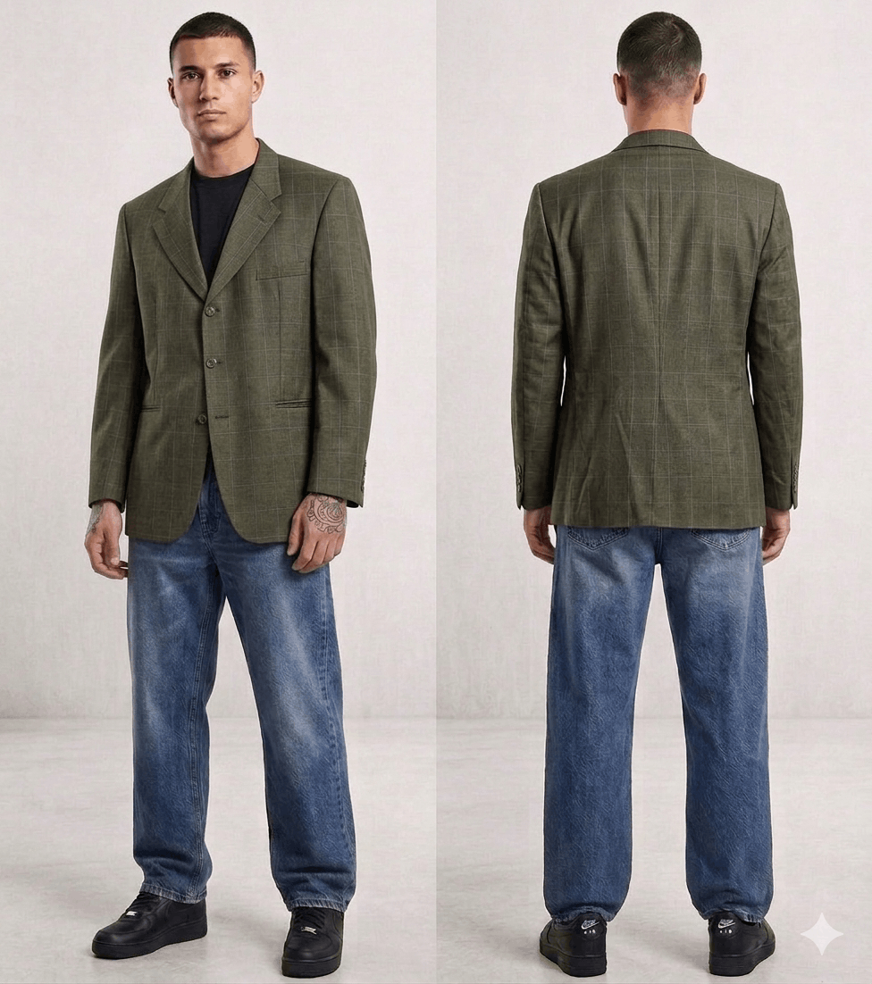 Gieves & Hawkes Gieves & Hawkes Tweed Blazer Savile Row London Green Size 48R - 1 Thumbnail