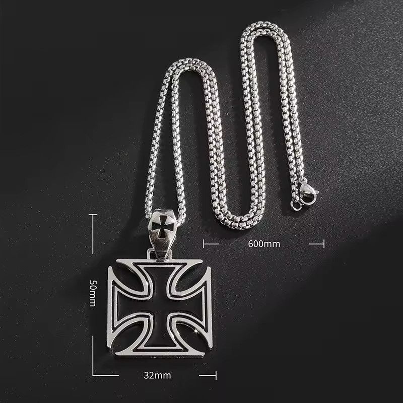 Jewelry Gothic Punk Cross Pendant Chain Necklace Size ONE SIZE - 5 Thumbnail