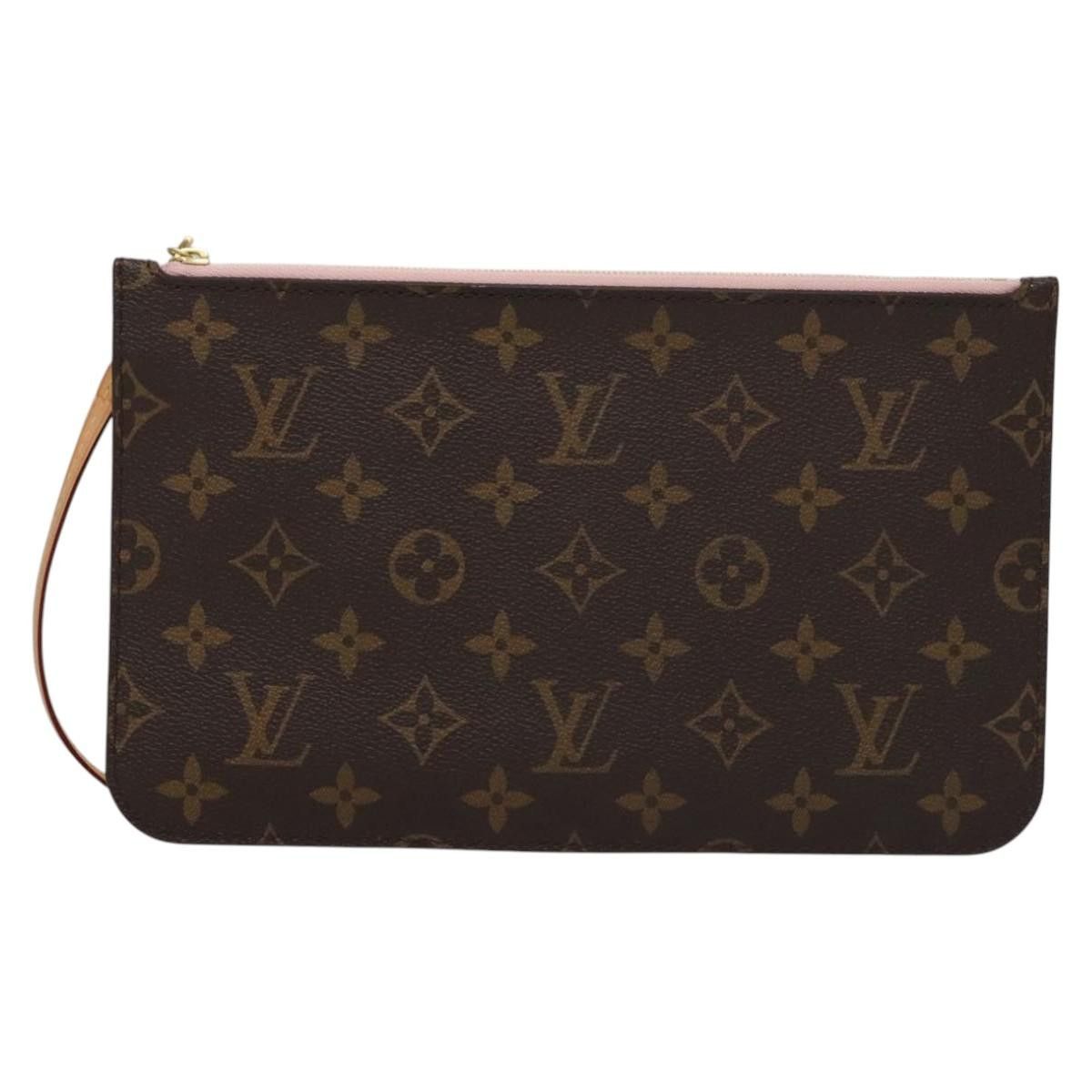 Louis Vuitton Neverfull Pouch Brown Canvas Clutch Bag (Pre-Owned) Size ONE SIZE - 1 Thumbnail