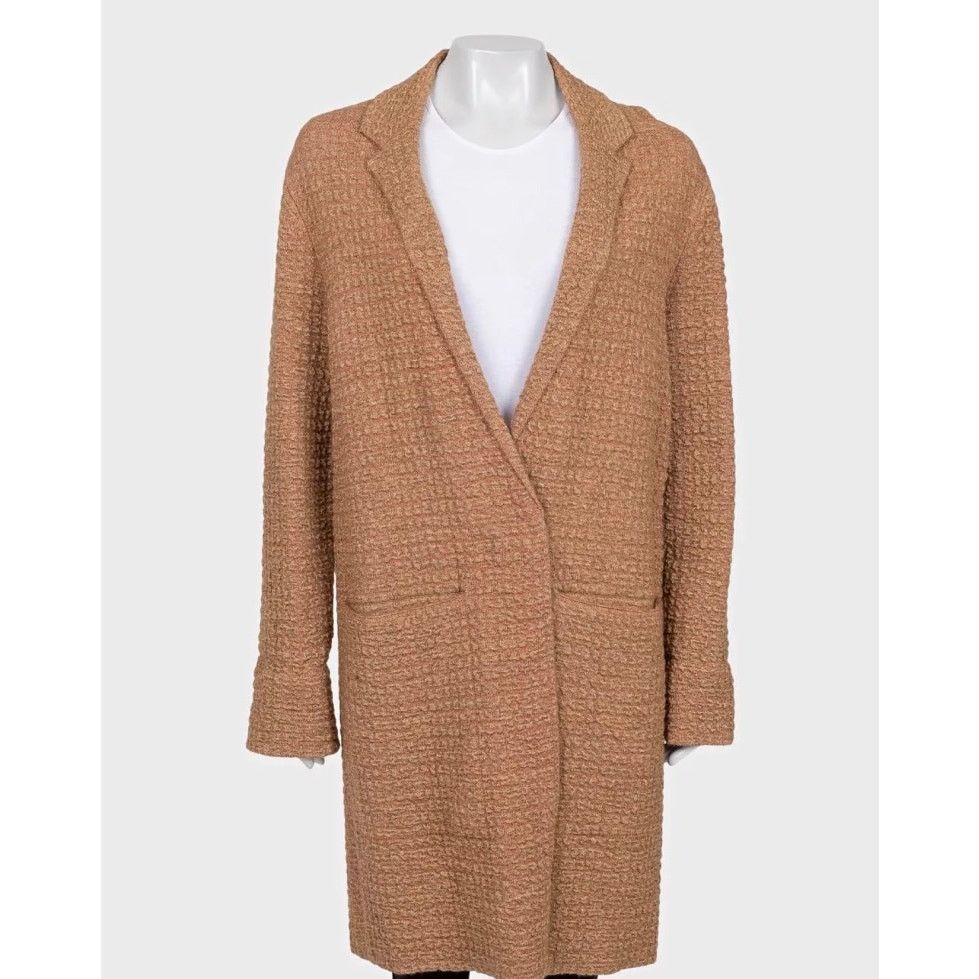 Sonia Rykiel Sonia Rykiel Brown Mixed Knit Button-Up Cardigan, Size S Size S / US 4 / IT 40 - 1 Thumbnail