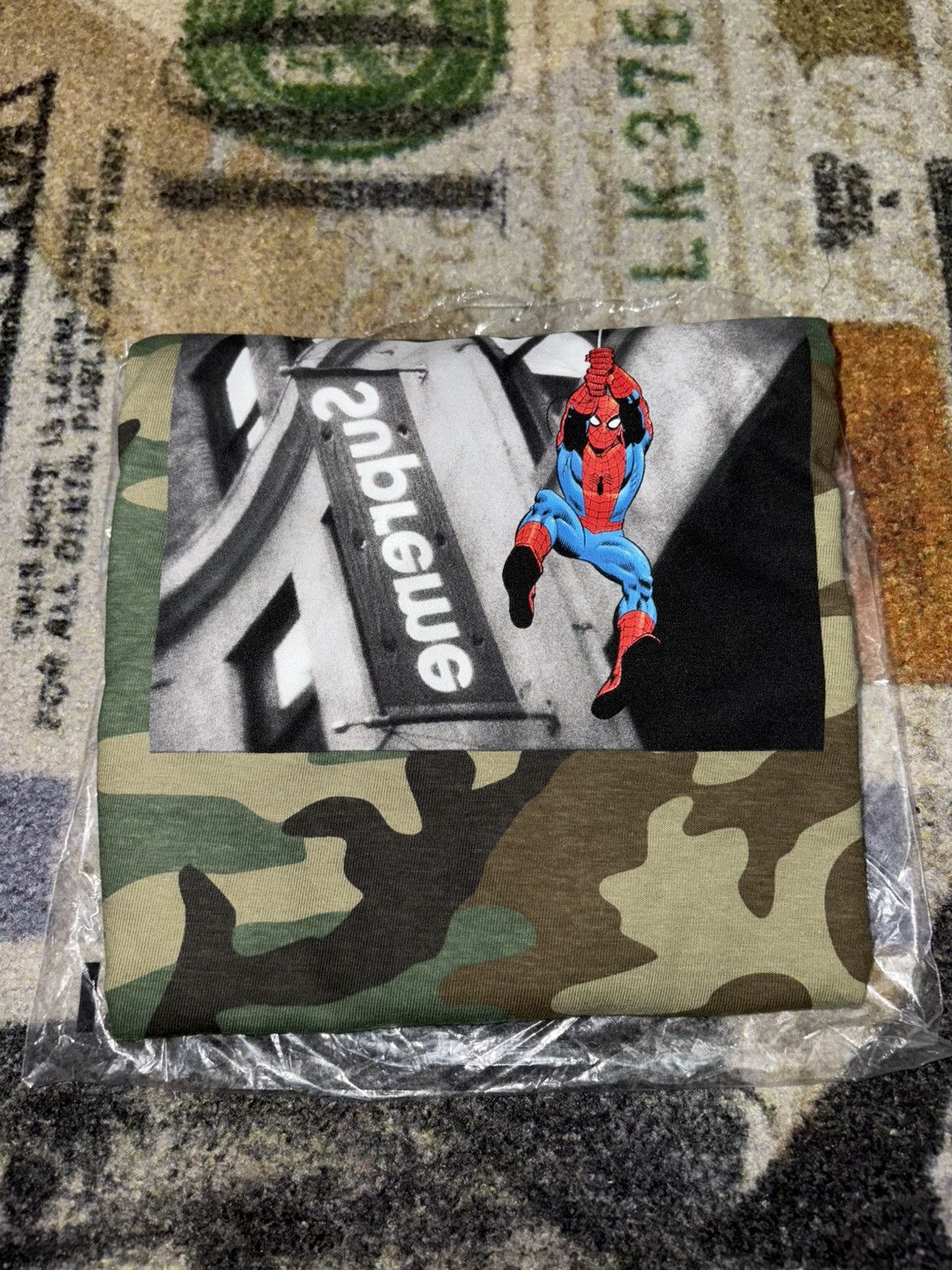 Supreme Supreme Spider-Man Tee Woodland Camo | Grailed