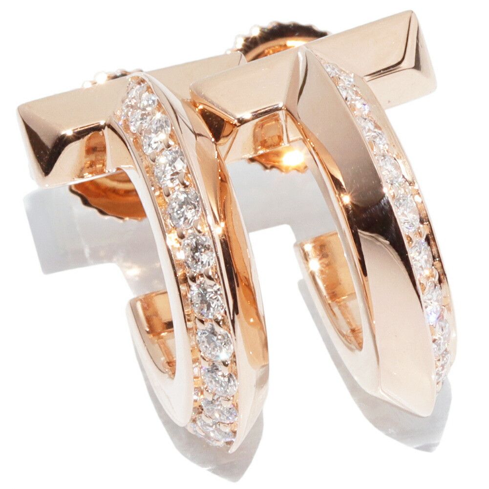 Tiffany & Co. Tiffany T One Au750 Diamond Earrings Precious Metal Earrings DUTY FREE for USA