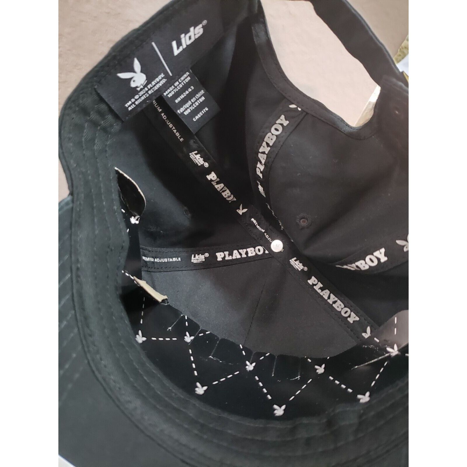 Lids Playboy Hat Cap Hat Dad Strapback Strap Black Bunny Lids Size ONE SIZE - 6 Thumbnail