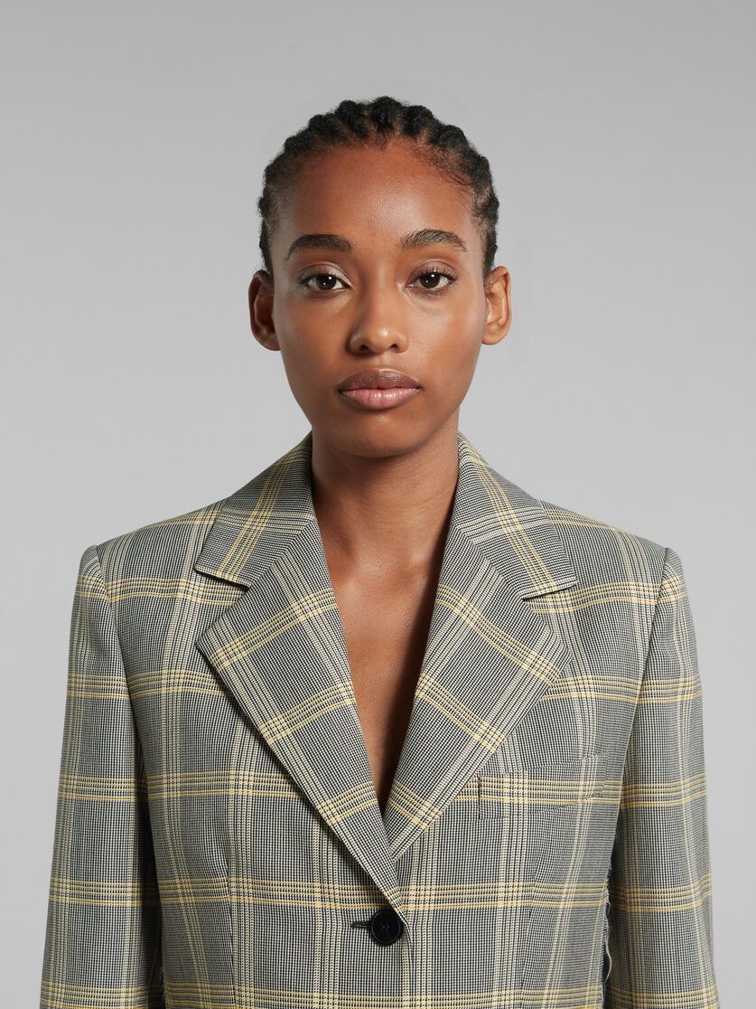 Marni o1y1025 Checked Blazer in Gray/Yellow Size M / US 6-8 / IT 42-44 - 2 Thumbnail
