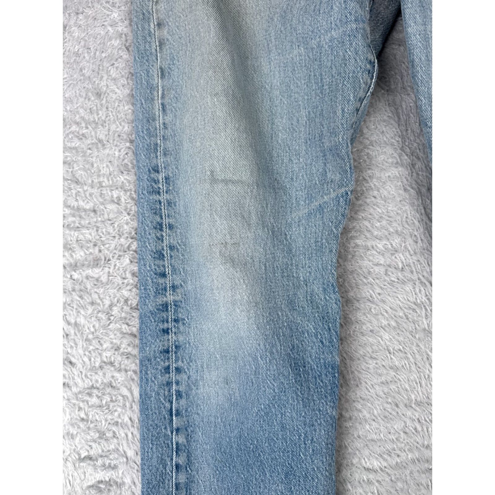 Levi's Levi's Wedgie Fit Vintage Women's Straight Jeans 25 Blue Denim Mid Rise Stretch Distressed 26x27 Size 42" / US 20 - 5 Thumbnail