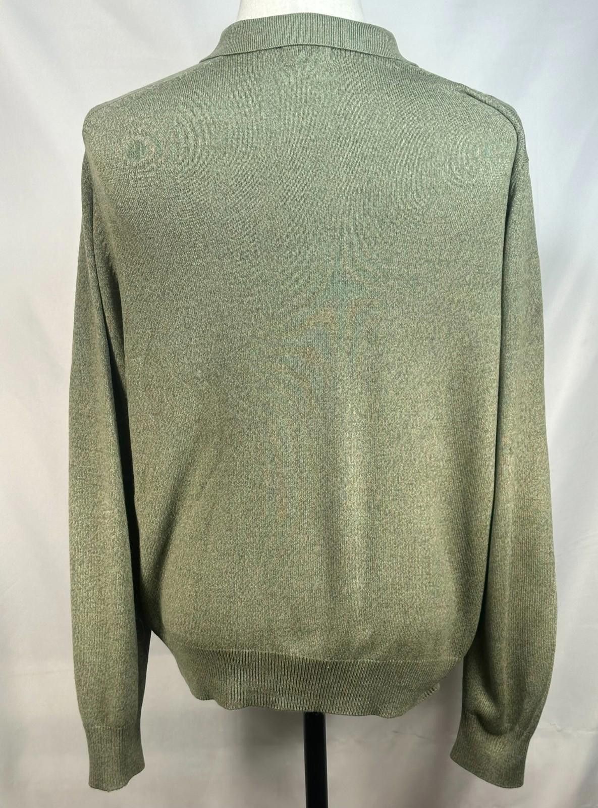 Dockers Dockers Acrylic 1/4 Button Argyle Sweater Green Mens M Size US M / EU 48-50 / 2 - 2 Thumbnail