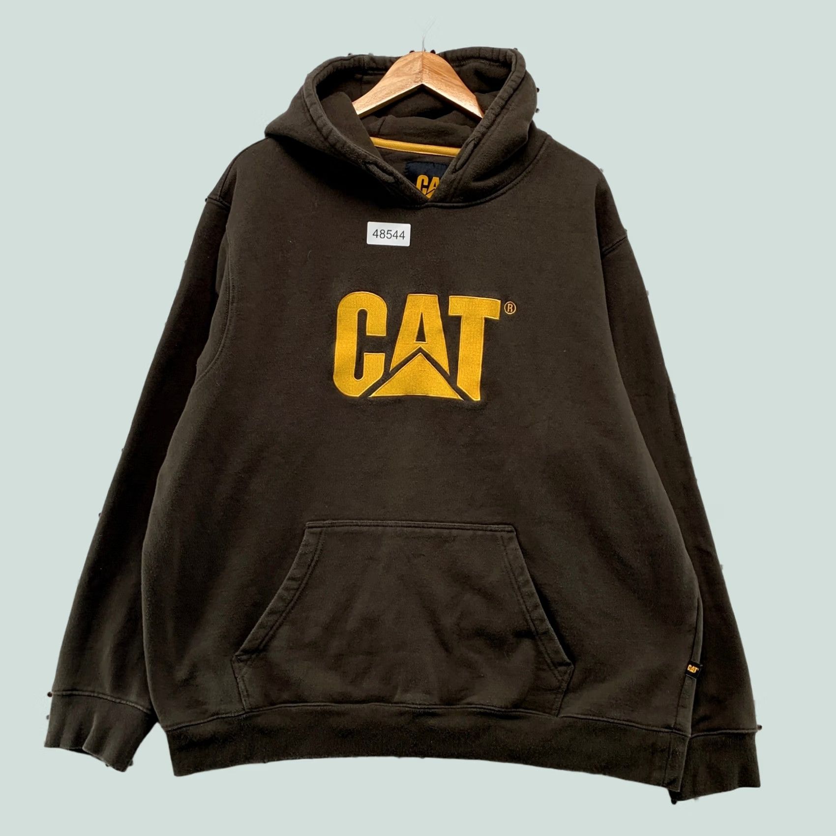 Caterpillar Vintage Caterpillar CAT Hoodie Mens XXL Brown Embroidered Logo Sweatshirt Size US XXL / EU 58 / 5 - 1 Thumbnail