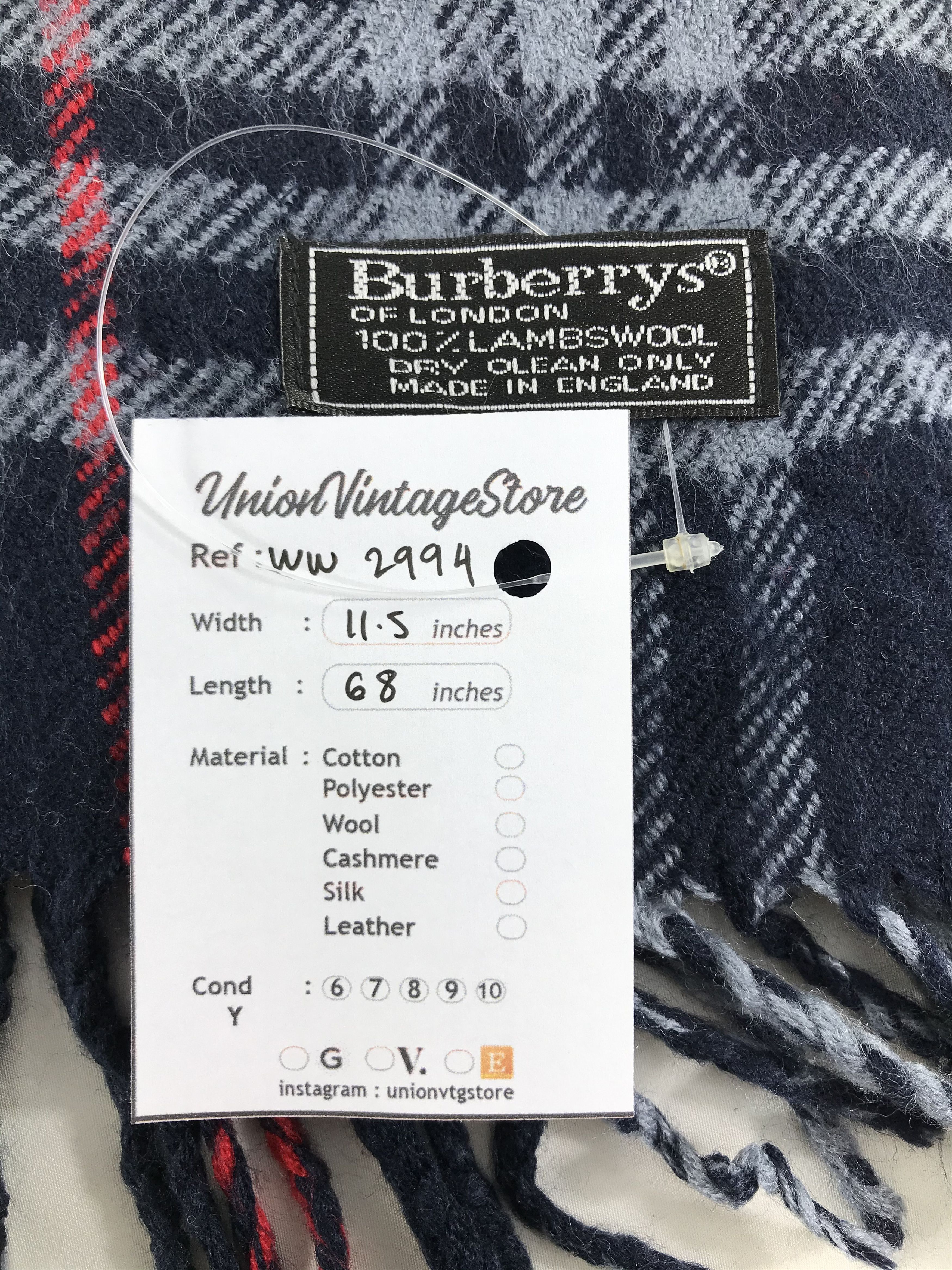 Burberry × Vintage Burberry Scarf / Muffler / Neckwear - WW2994 Size ONE SIZE - 4 Thumbnail