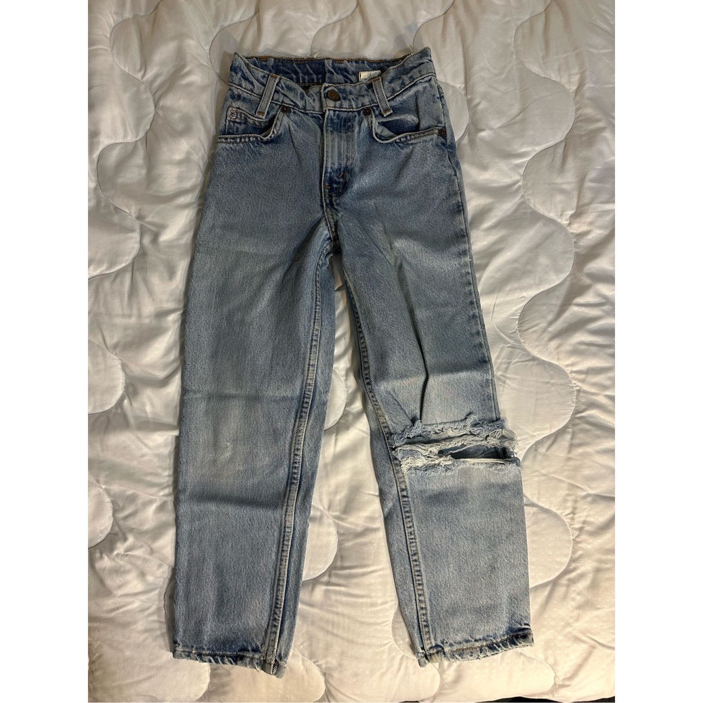 image of Levis 550 Orange Label For Kids Size 8 Slim in Blue