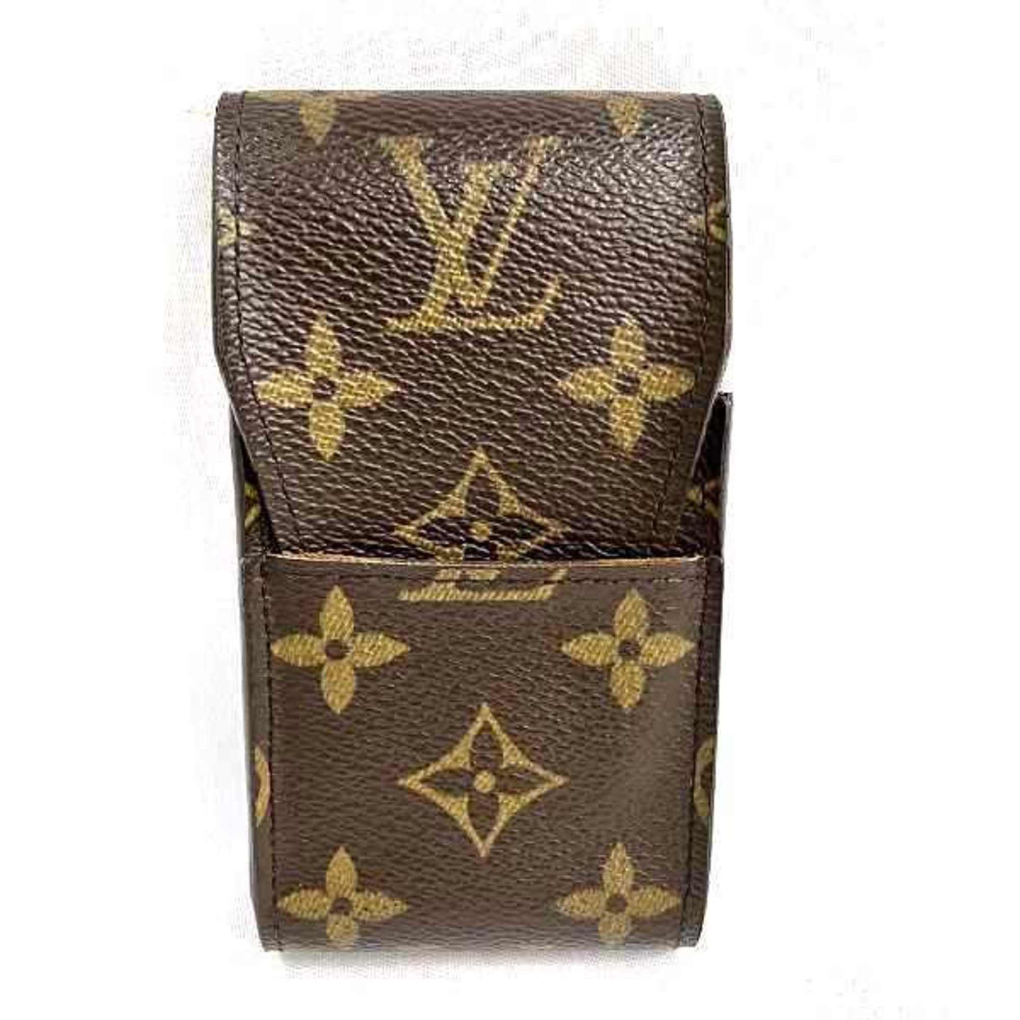 image of Louis Vuitton Monogram Etuy Cigarette M63024 Brand Accessories Case Men's Women's in Brown