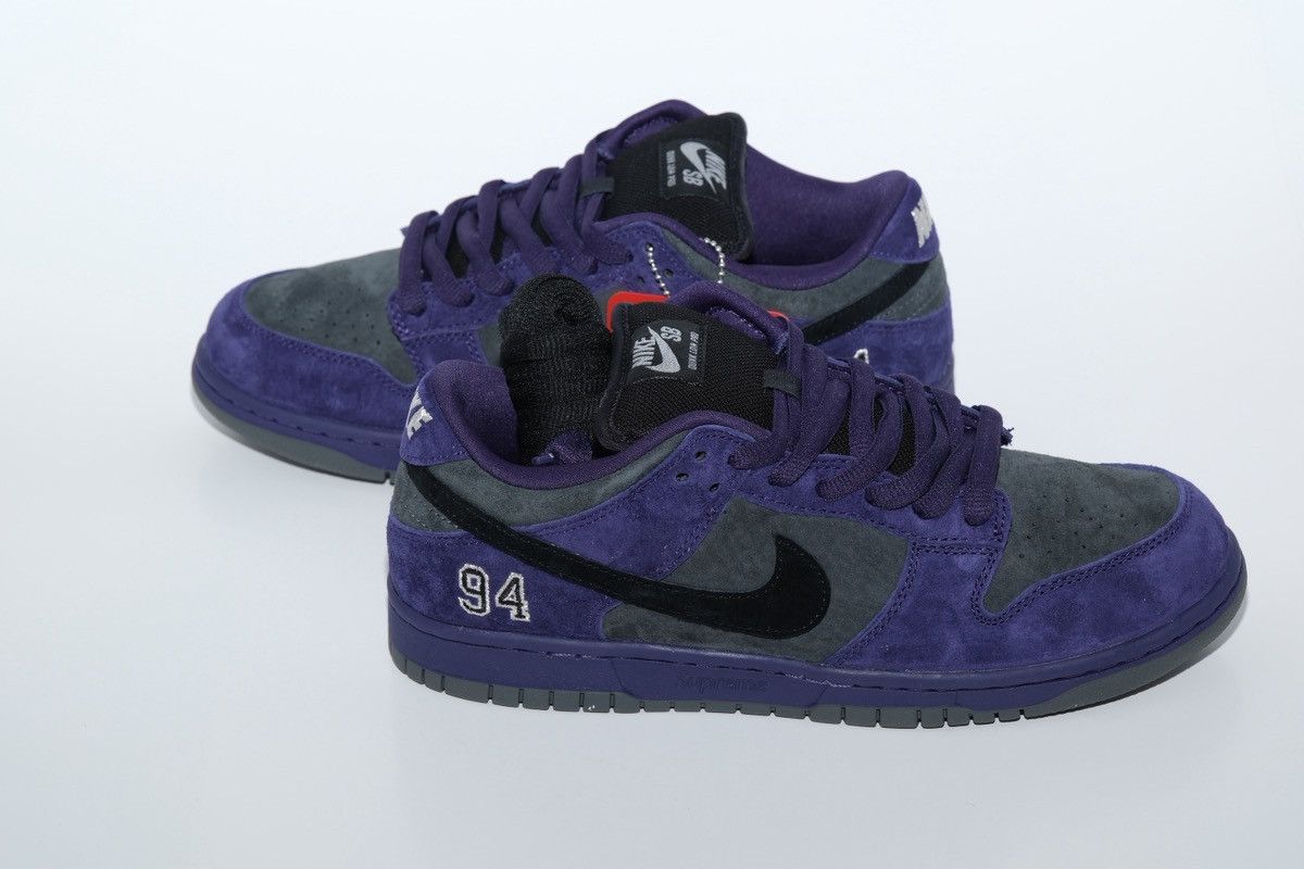 Nike SUPREME X DUNK LOW SB 'INK' PURPLE IN HAND SZ 8.5 MENS Size US 8.5 / EU 41-42 - 10 Thumbnail