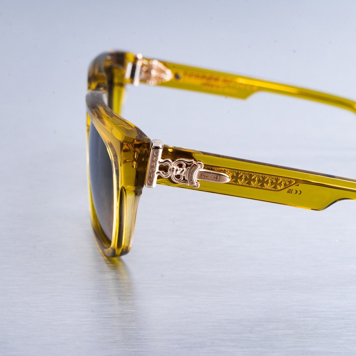 Chrome Hearts CHROME HEARTS BOX-OFFICER MALT SUNGLASSES Size ONE SIZE - 3 Thumbnail