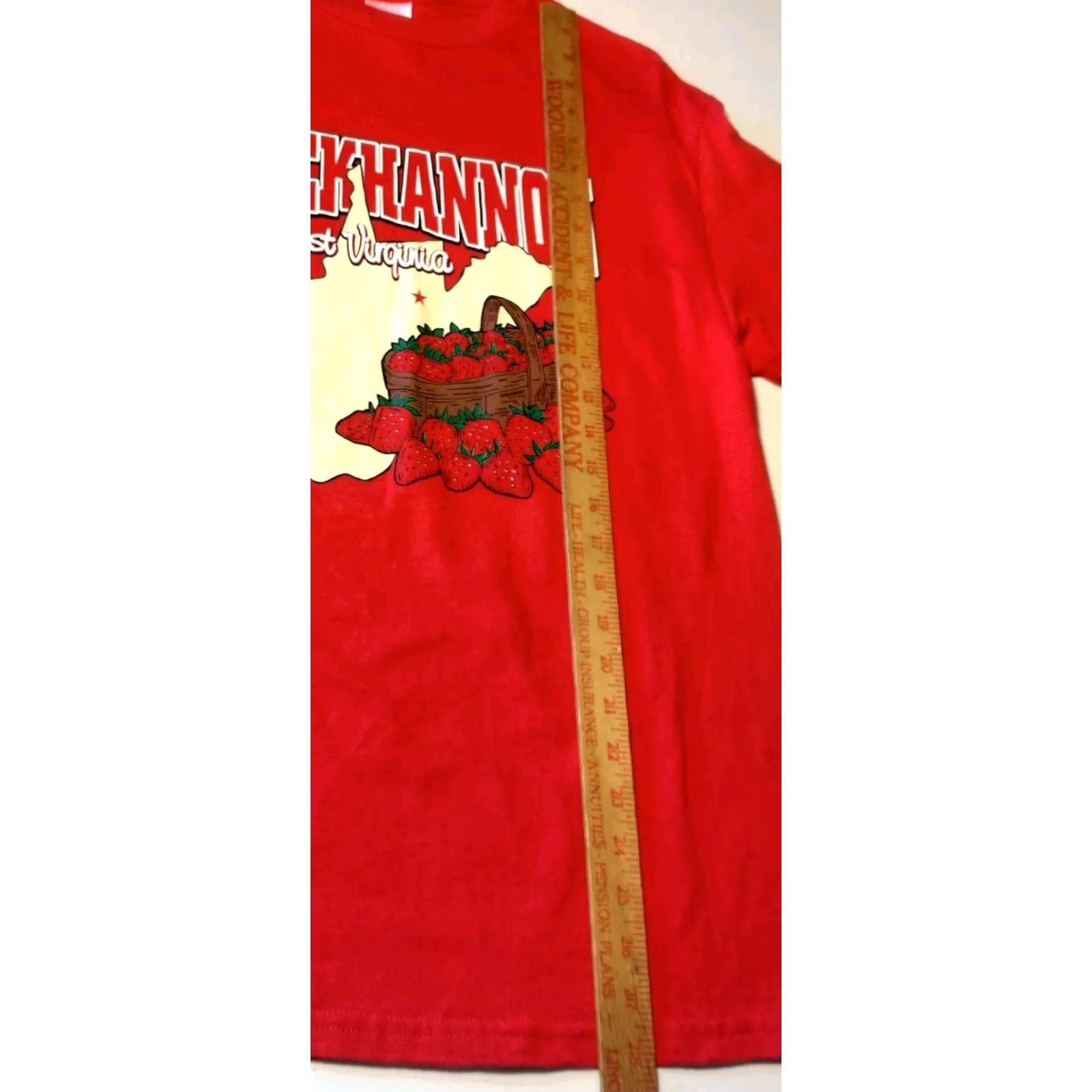 Vintage Buckhannon West Virginia Shirt Medium Red Strawberry Farm Fruit WV T-Shirt Man Crew Neck Short Sleeve 100% Cotton Regular Size Mxs? Size US M / EU 48-50 / 2 - 5 Thumbnail