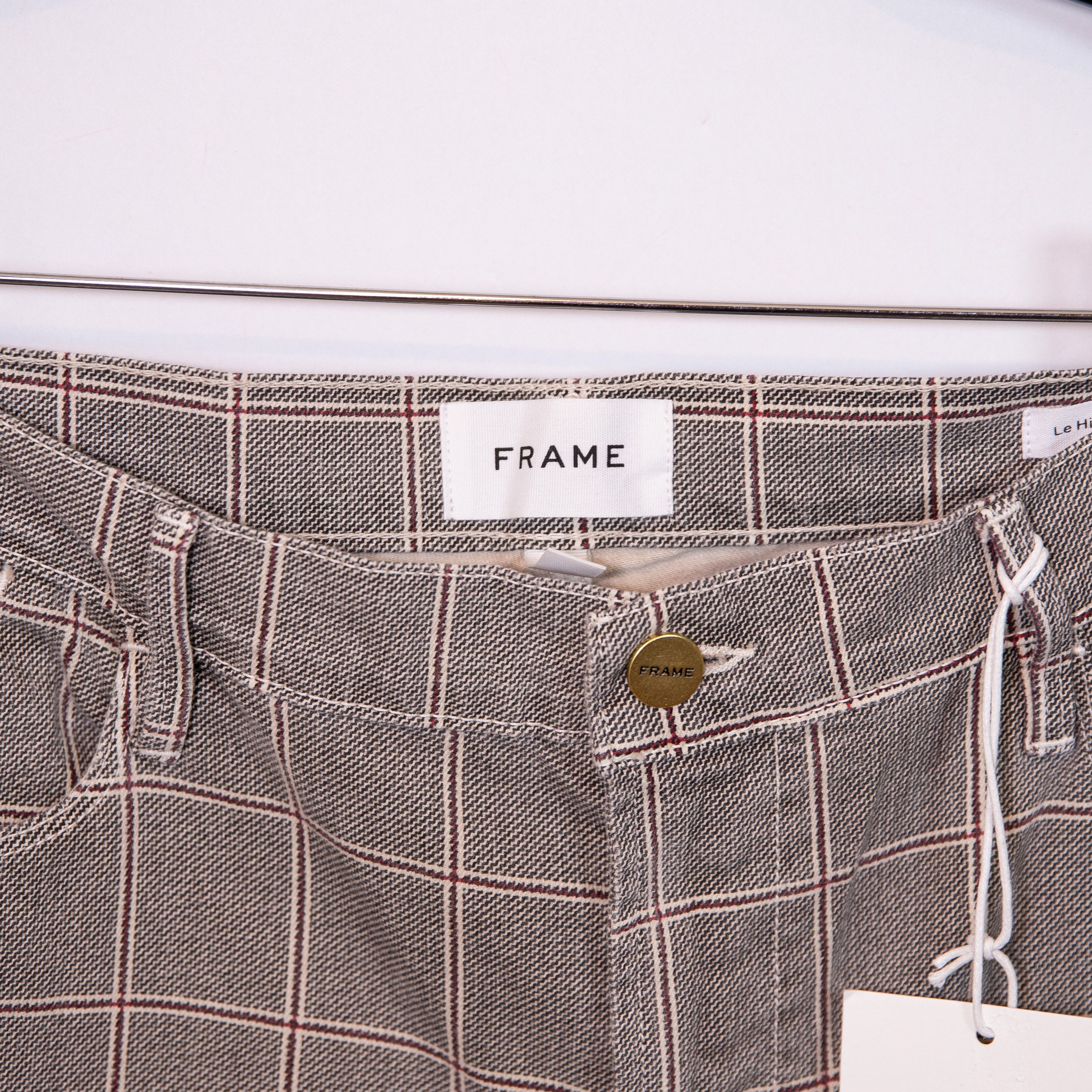 Frame NEW Frame Denim Le High Skinny Crop Plaid Size 33" - 2 Thumbnail