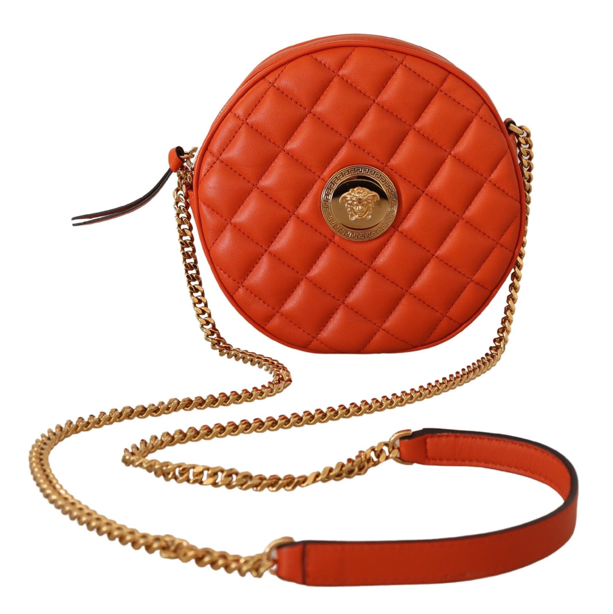Versace Elegant Round Nappa Leather Crossbody Women's Bag Size ONE SIZE - 1 Thumbnail
