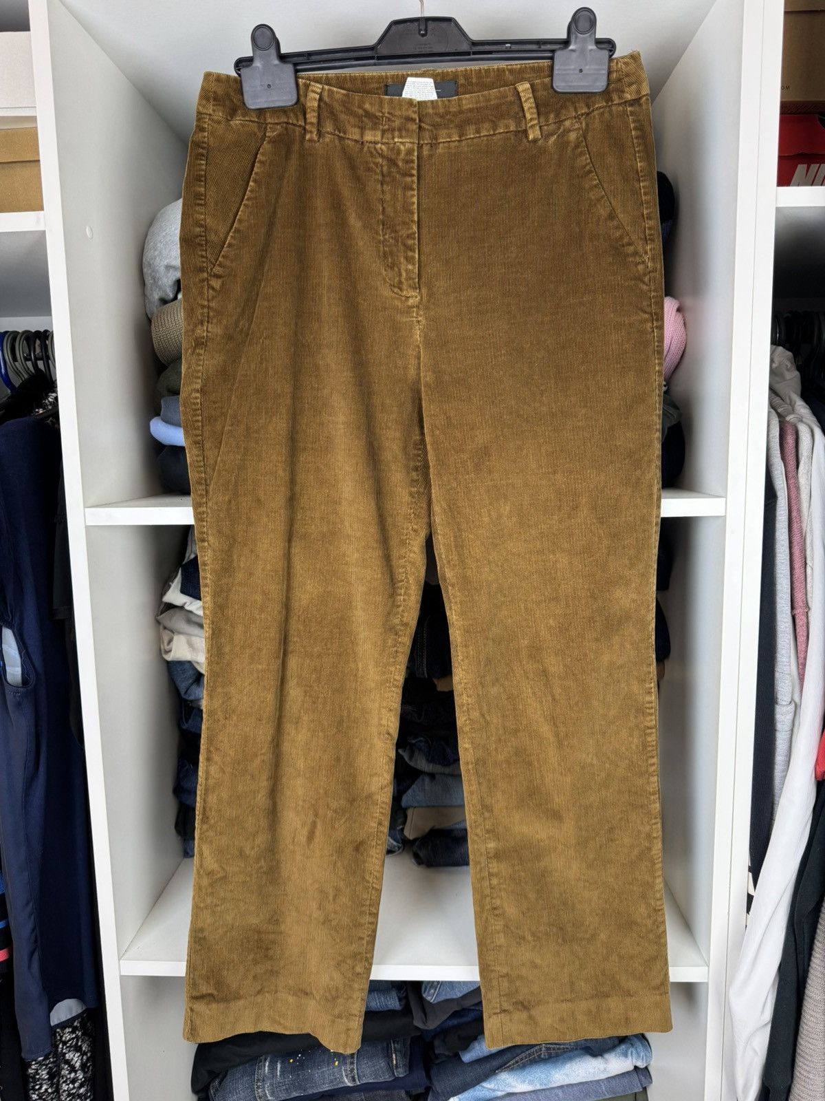 Weekend Max Mara High-Waisted Capri Corduroy Pants Stretch