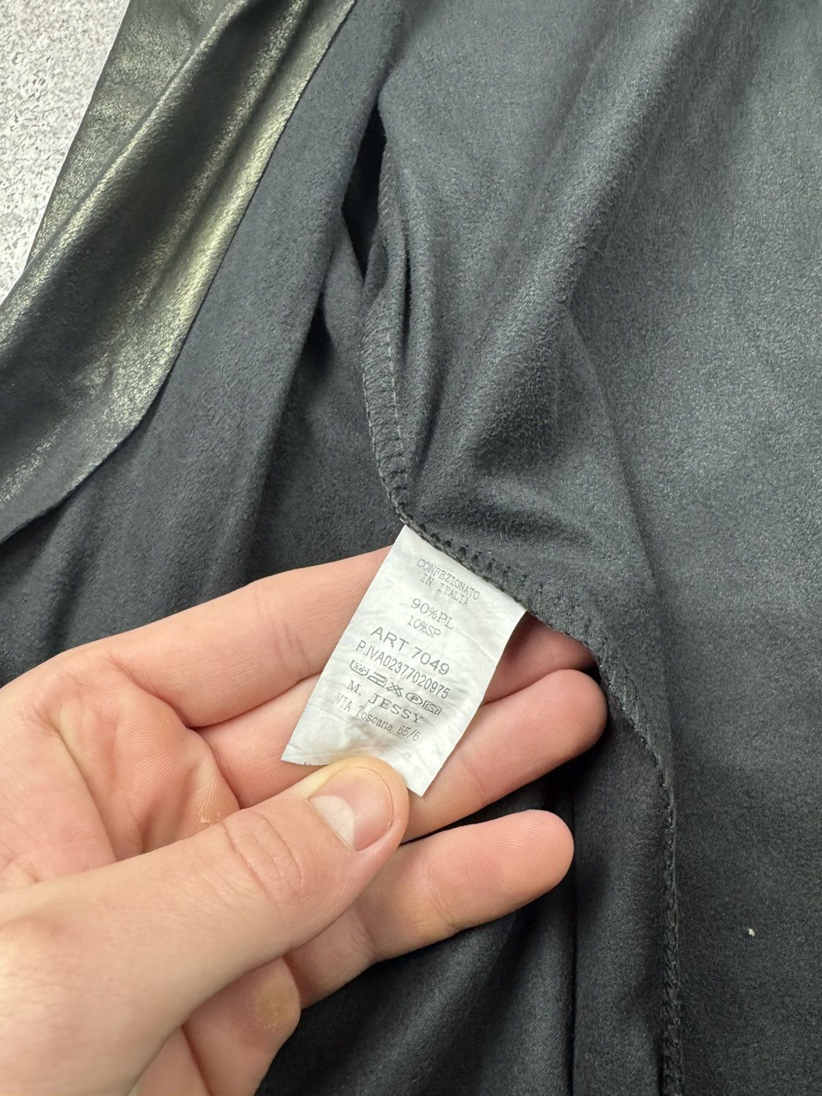 Japanese Brand Rick Owens Asymmetrical Y2K Faux Leather Jacket Japanesse Size M / US 6-8 / IT 42-44 - 6 Thumbnail