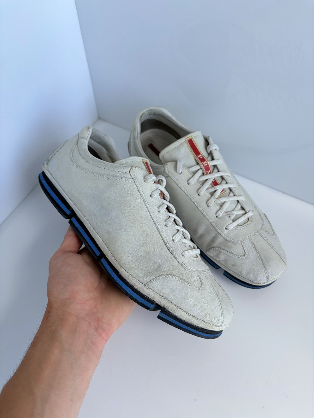 Prada Prada Sport Baskets Sneakers Americas Cup Leather Shoes Size US 9 / EU 42 - 2 Thumbnail