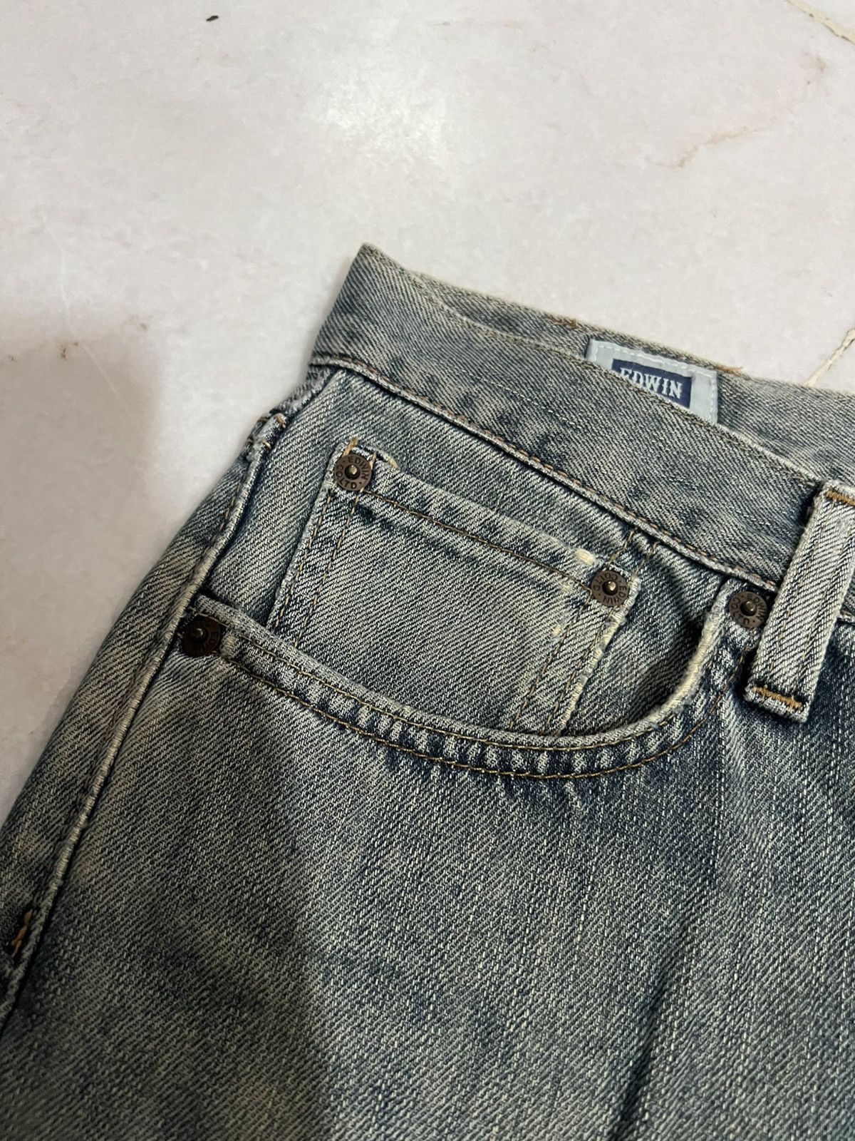 Edwin × If Six Was Nine × Japanese Brand 💥RARE💥Vintage Edwin Faded Blue Jean Japan Size US 31 - 9 Thumbnail