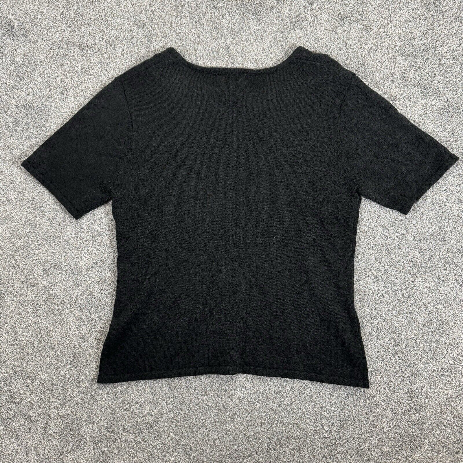 Other Vintage 90s Y2K Sweater Womens Medium Embroidered Goth Size M / US 6-8 / IT 42-44 - 2 Thumbnail