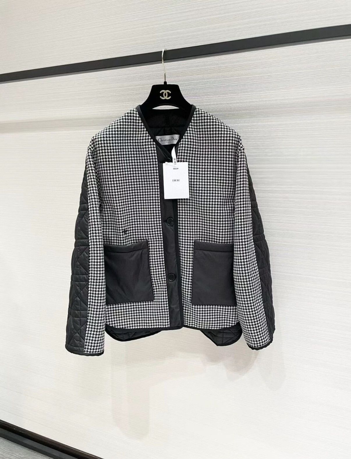 Dior Dior Classic Houndstooth Lightweight Cotton Jacket J33 Size XS / US 0-2 / IT 36-38 - 1 Thumbnail