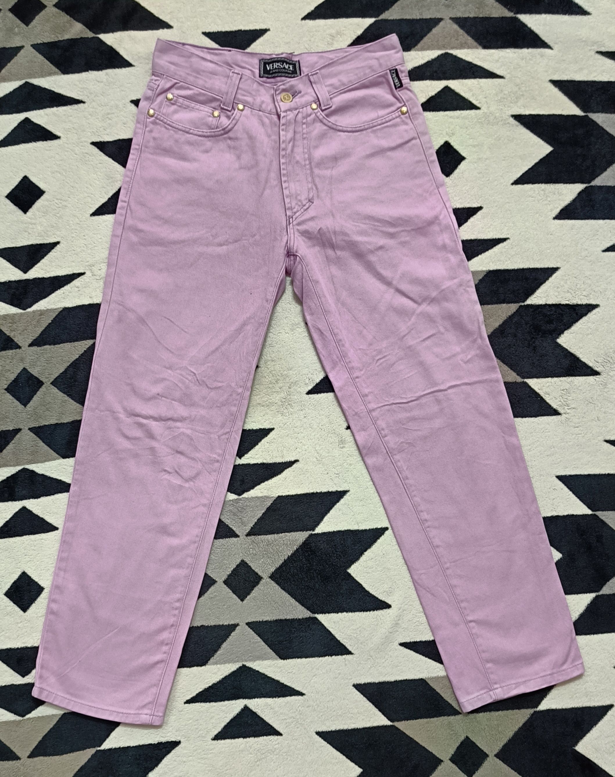 Versace 🔥🔥Rare Vintage 90s Versace Purple Jeans Size 28" / US 6 / IT 42 - 1 Thumbnail