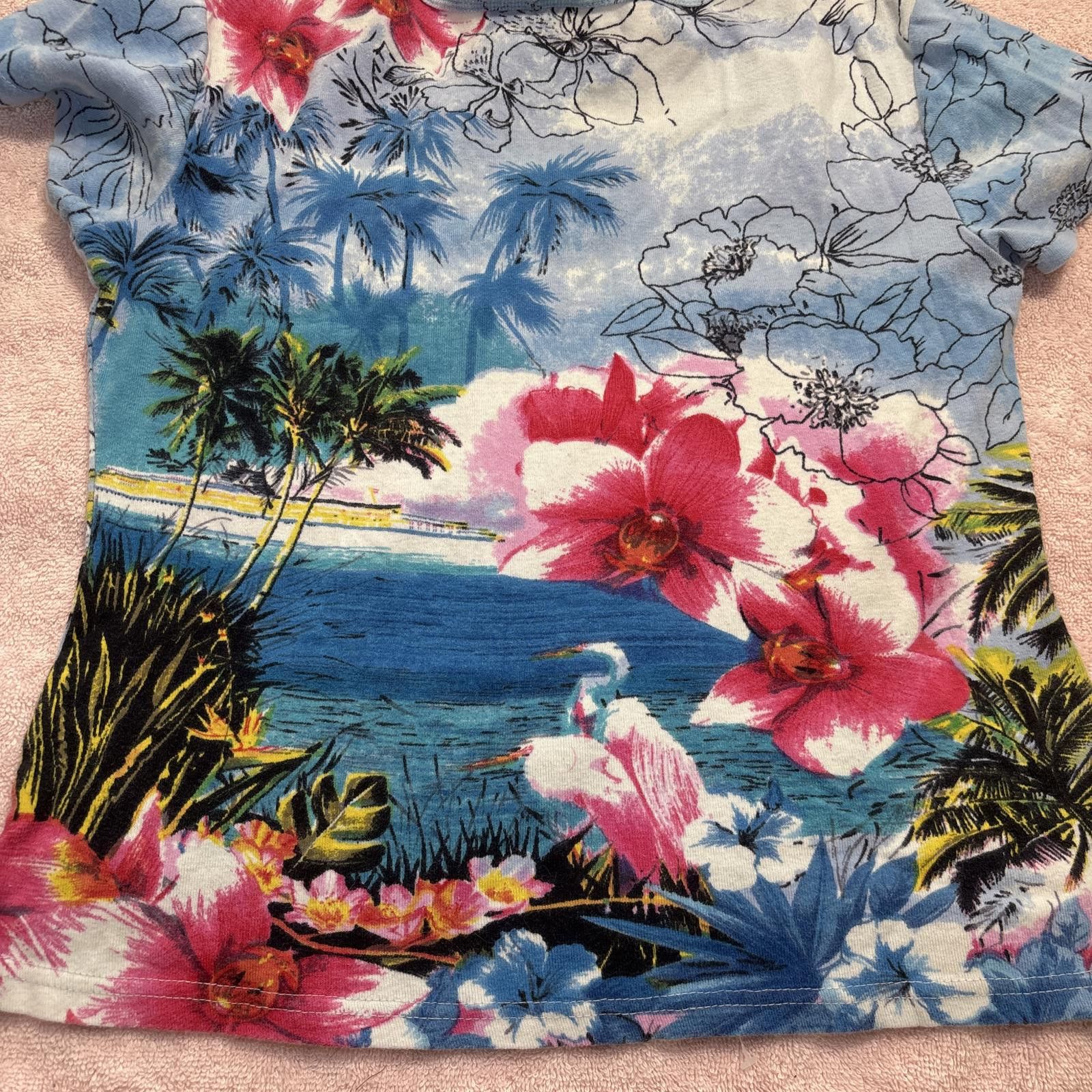 Other vintage beaded floral baby tee Size M / US 6-8 / IT 42-44 - 2 Thumbnail