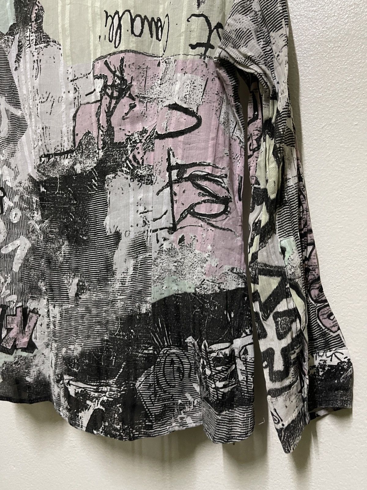 Just Cavalli × Vintage Just Cavalli Full Printed Gravity Shirt Long Sleeve Size L / US 10 / IT 46 - 14 Thumbnail