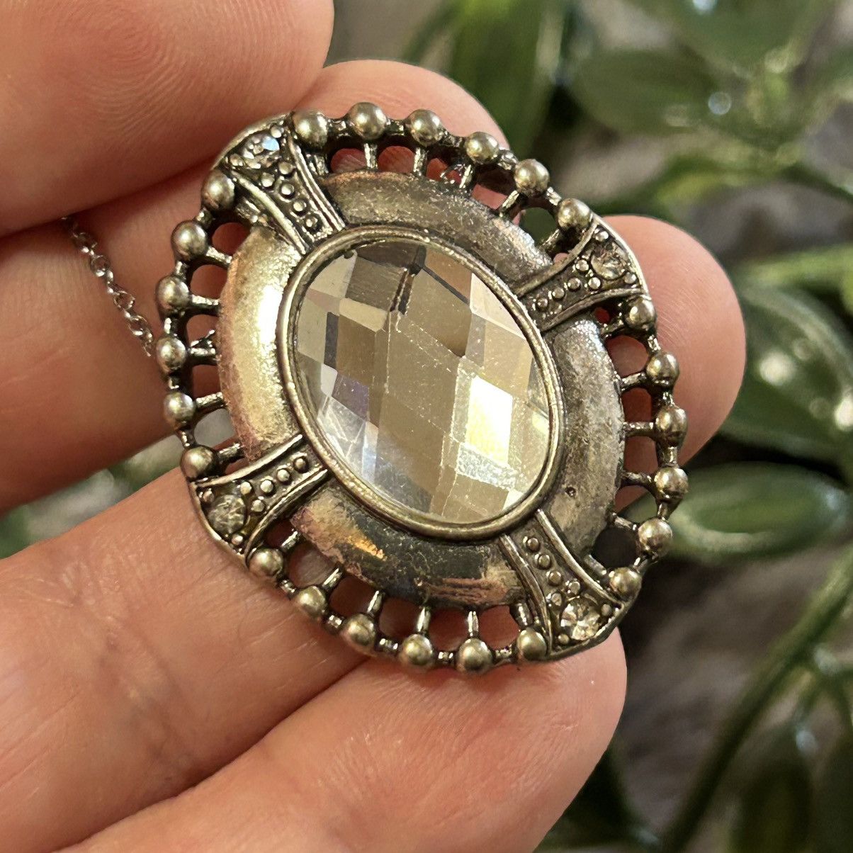 Handmade Handcrafted salvaged repurpose pendant on chain necklace Size ONE SIZE - 5 Thumbnail