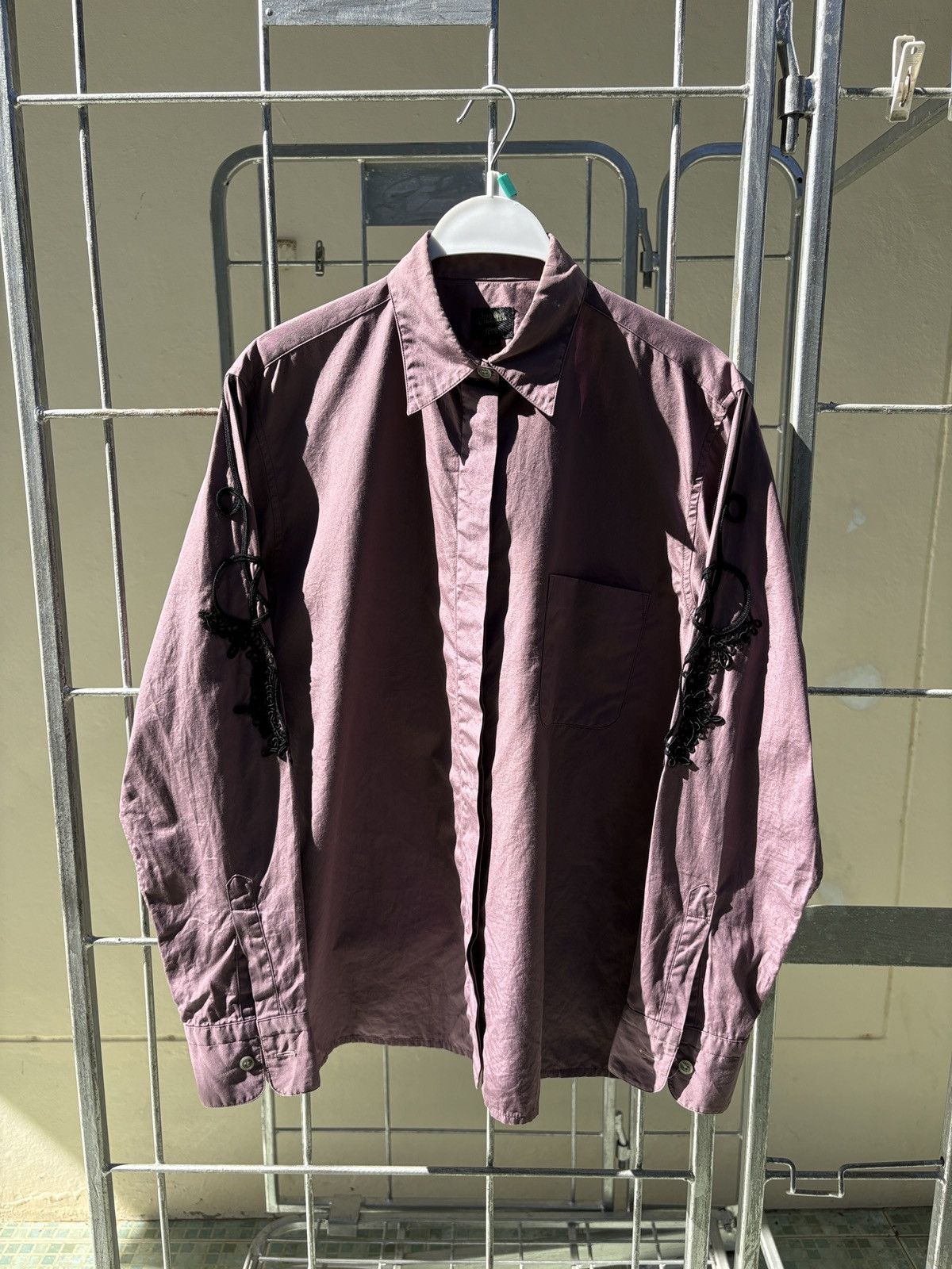 Jean Paul Gaultier Jean Paul Gaultier JPG lace sleeves purple shirt Size S / US 4 / IT 40 - 2 Thumbnail