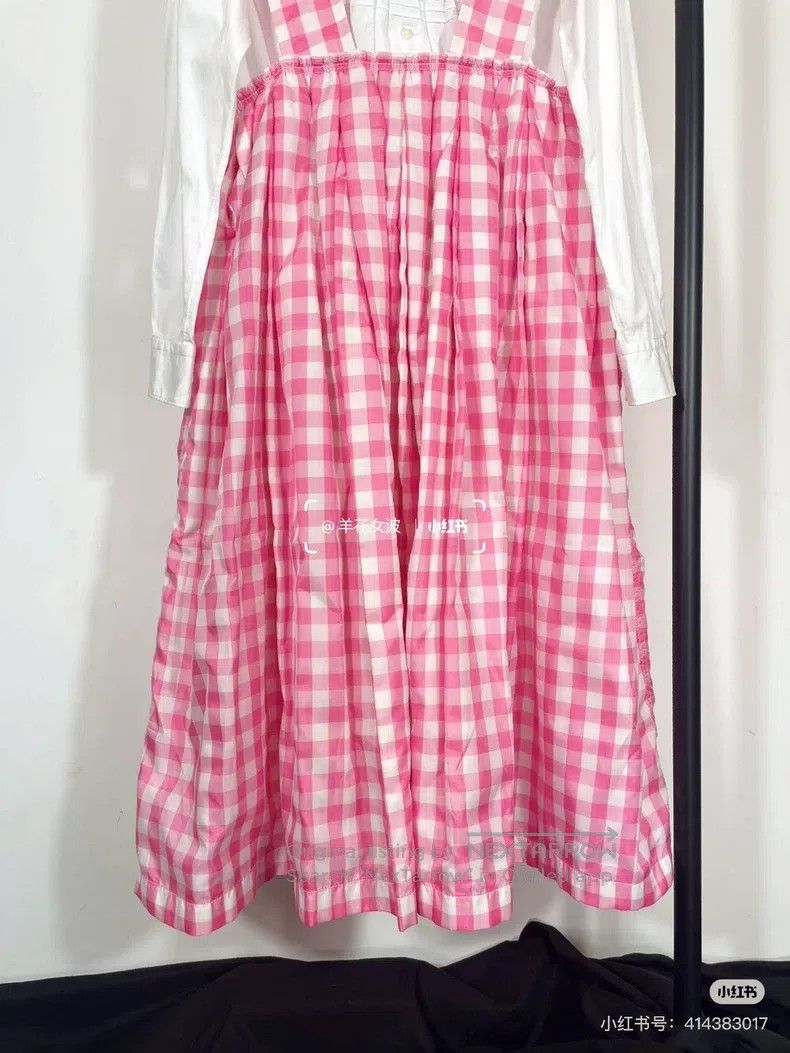 Comme des Garcons Comme Des Garcons Pink Plaid Strapless Dress Size S / US 4 / IT 40 - 3 Thumbnail