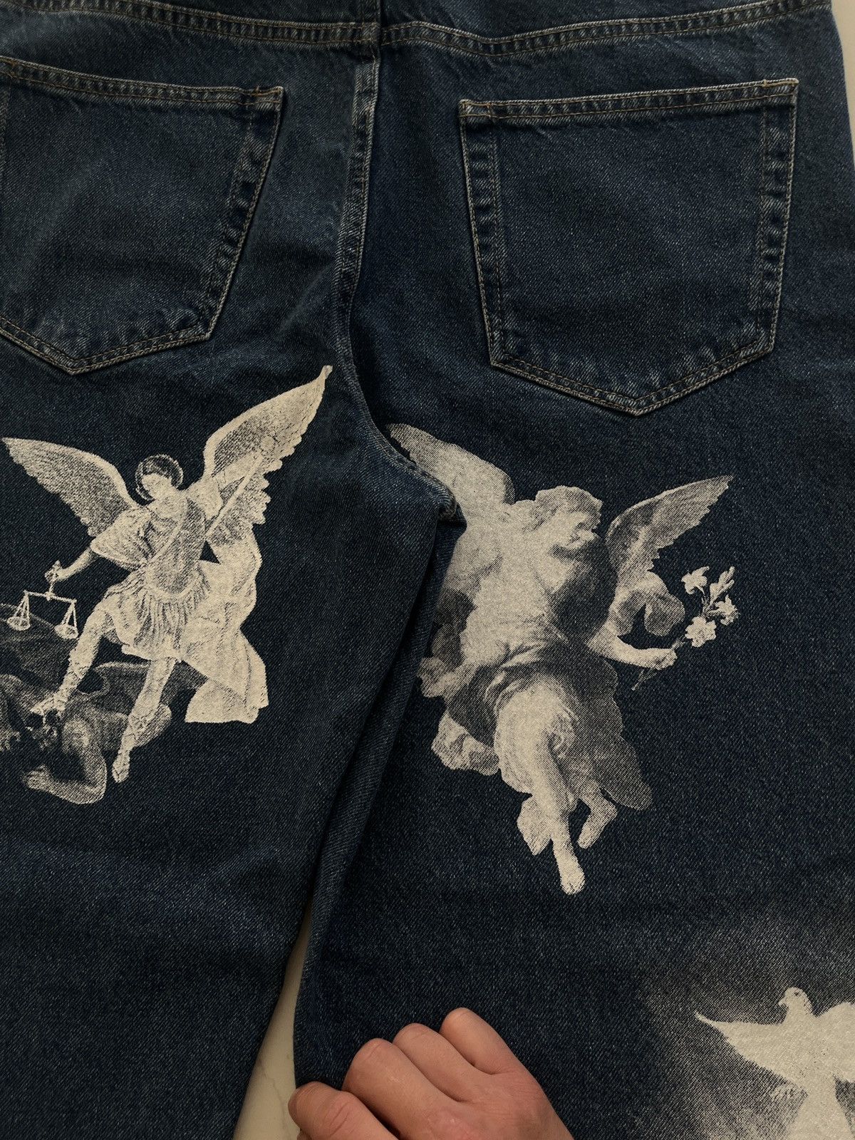 LFDY × Vintage LFDY Holy Print Denim Jeans Size US 32 / EU 48 - 6 Thumbnail
