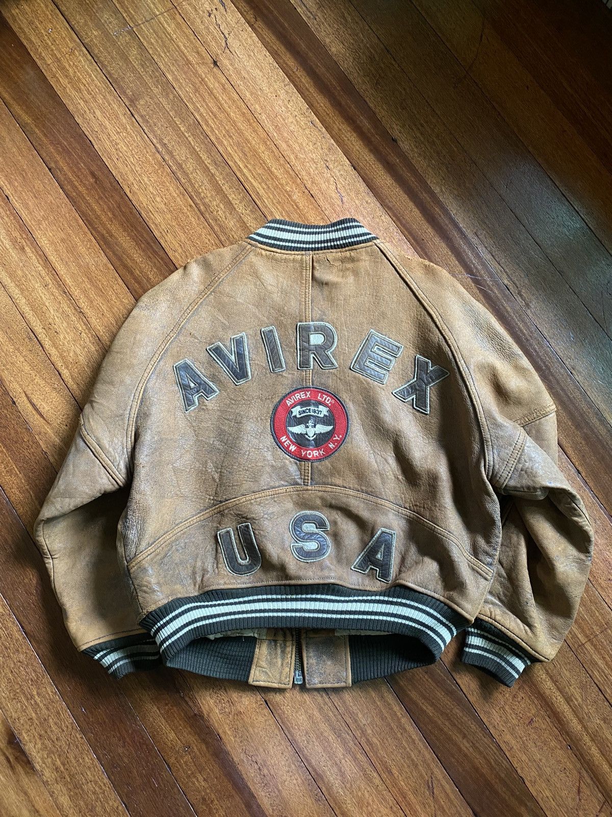 【AVIREX】X-1 leather patch Bomber jacket s-l1600.jpg