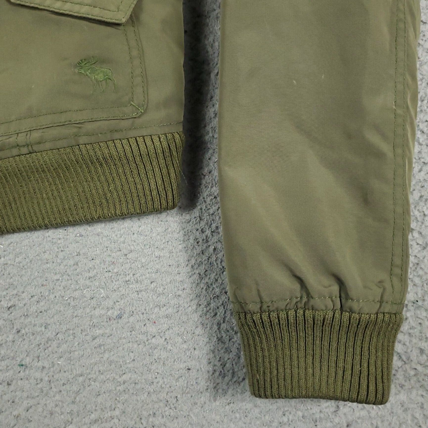 Abercrombie & Fitch Abercrombie Fitch Jacket Womens Small Green Military Bomber Full Zip Up Coat Size S / US 4 / IT 40 - 4 Thumbnail