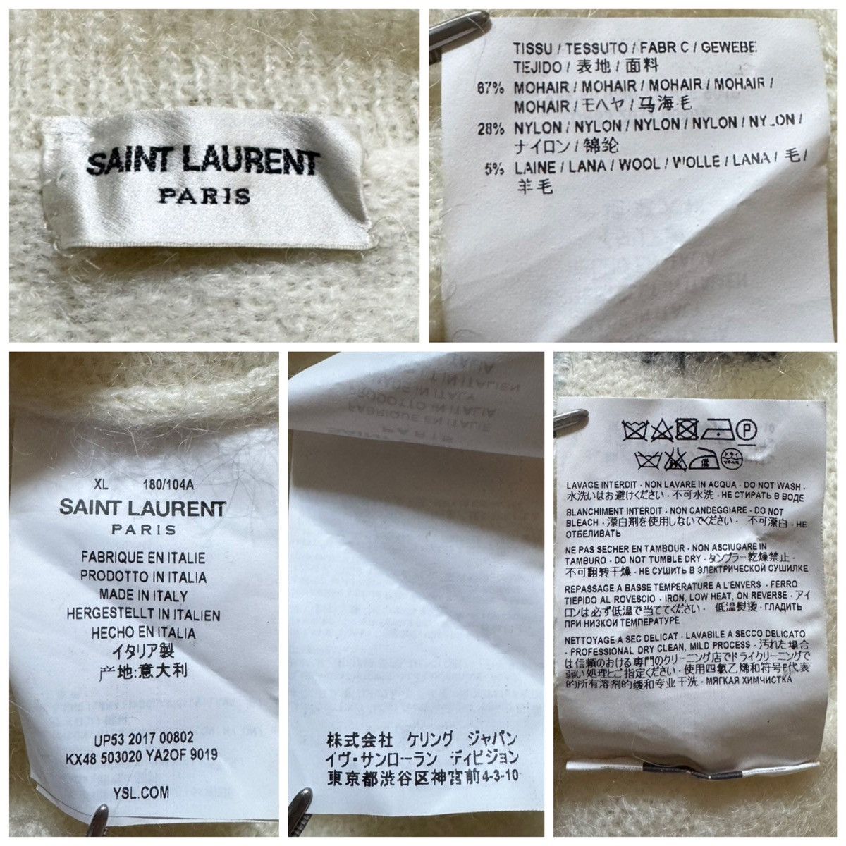 Saint Laurent Paris Saint Laurent Paris Sunset Beach Mohair Sweater Size US XL / EU 56 / 4 - 2 Thumbnail