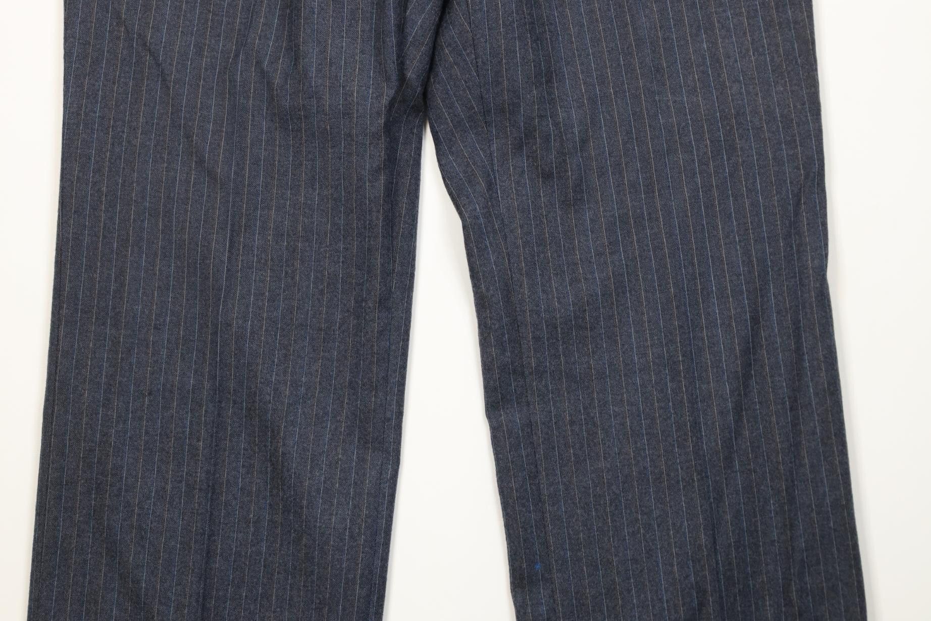 Vintage Vintage 70s Streetwear Wool Striped Wide Leg Chino Pants Size US 36 / EU 52 - 3 Thumbnail