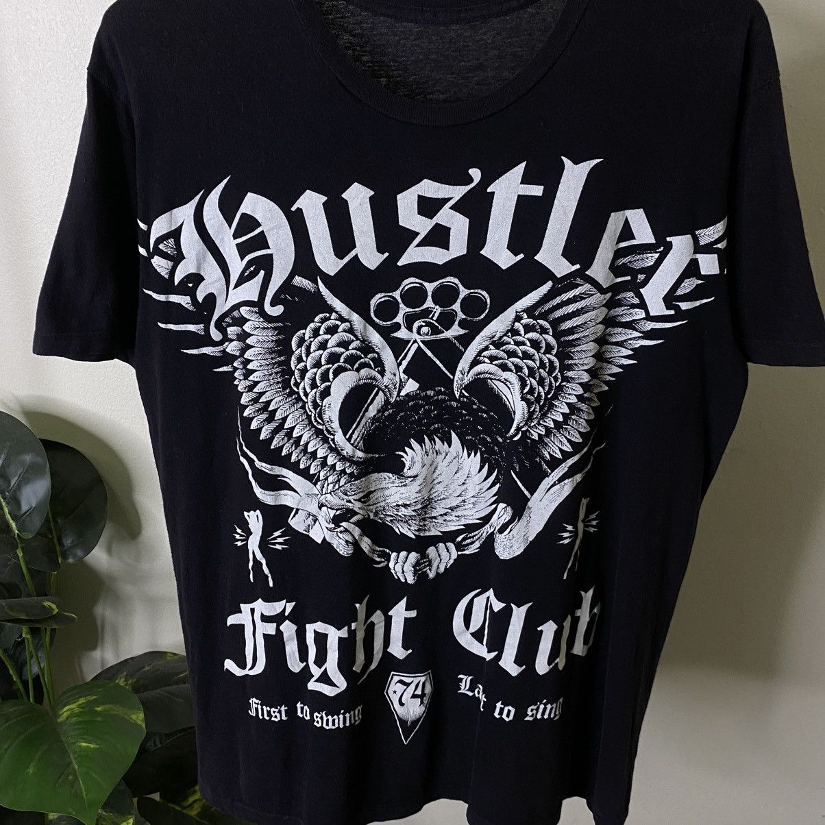 Vintage Y2K Hustler Fight Club Affliction Jnco Southpole Style Tee Size US M / EU 48-50 / 2 - 2 Thumbnail