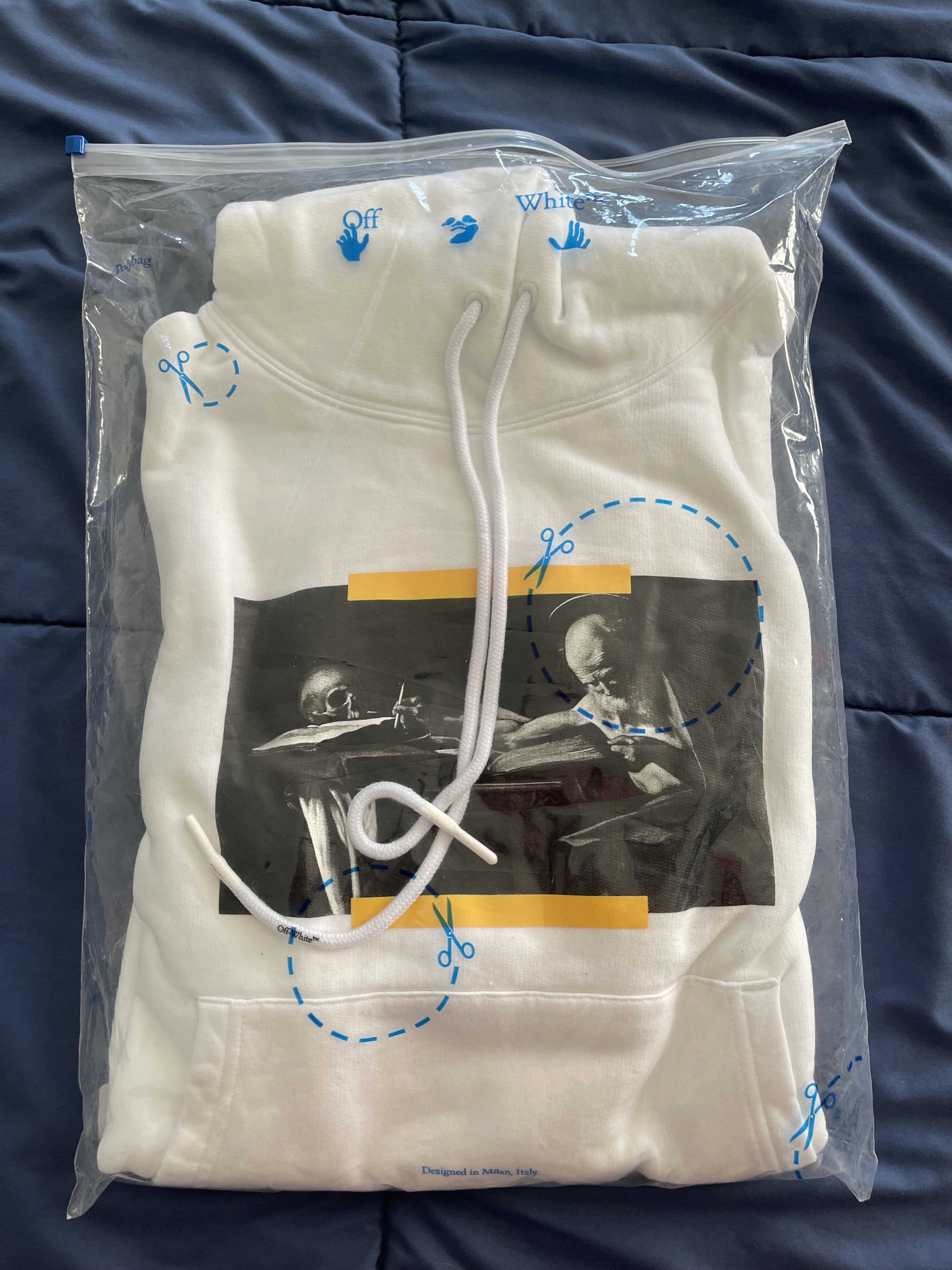 image of Off White Caravaggio Hoodie White, Men's (Size Small)