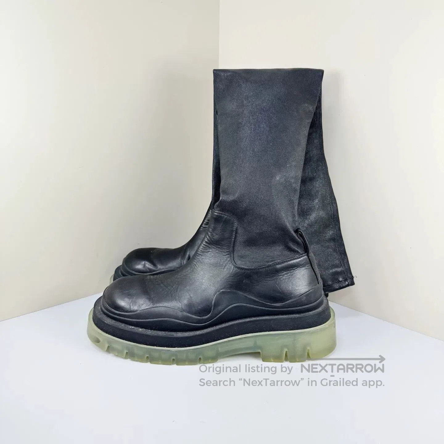 Bottega Veneta Bottega Veneta Lambskin Over-the-Knee Boots. Size US 7 / IT 37 - 1 Thumbnail