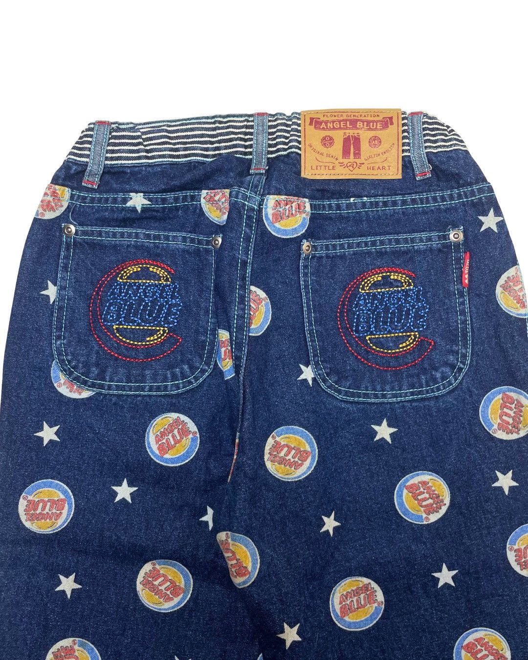 Angel Blue Angel Blue Archival All Over Star Logo Monogram Flare Denim Size 25" / US 0 / IT 36 - 4 Thumbnail