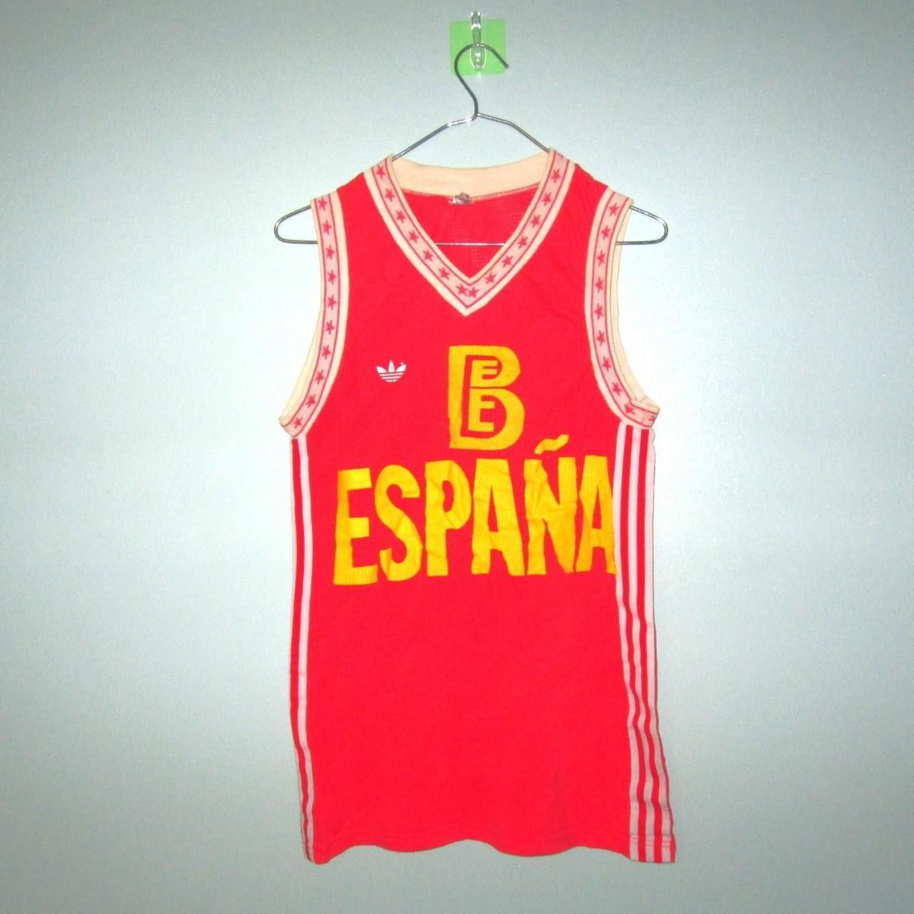 Adidas Spain 1980 1982 basketball Home Shirt Jersey Size US M / EU 48-50 / 2 - 1 Thumbnail