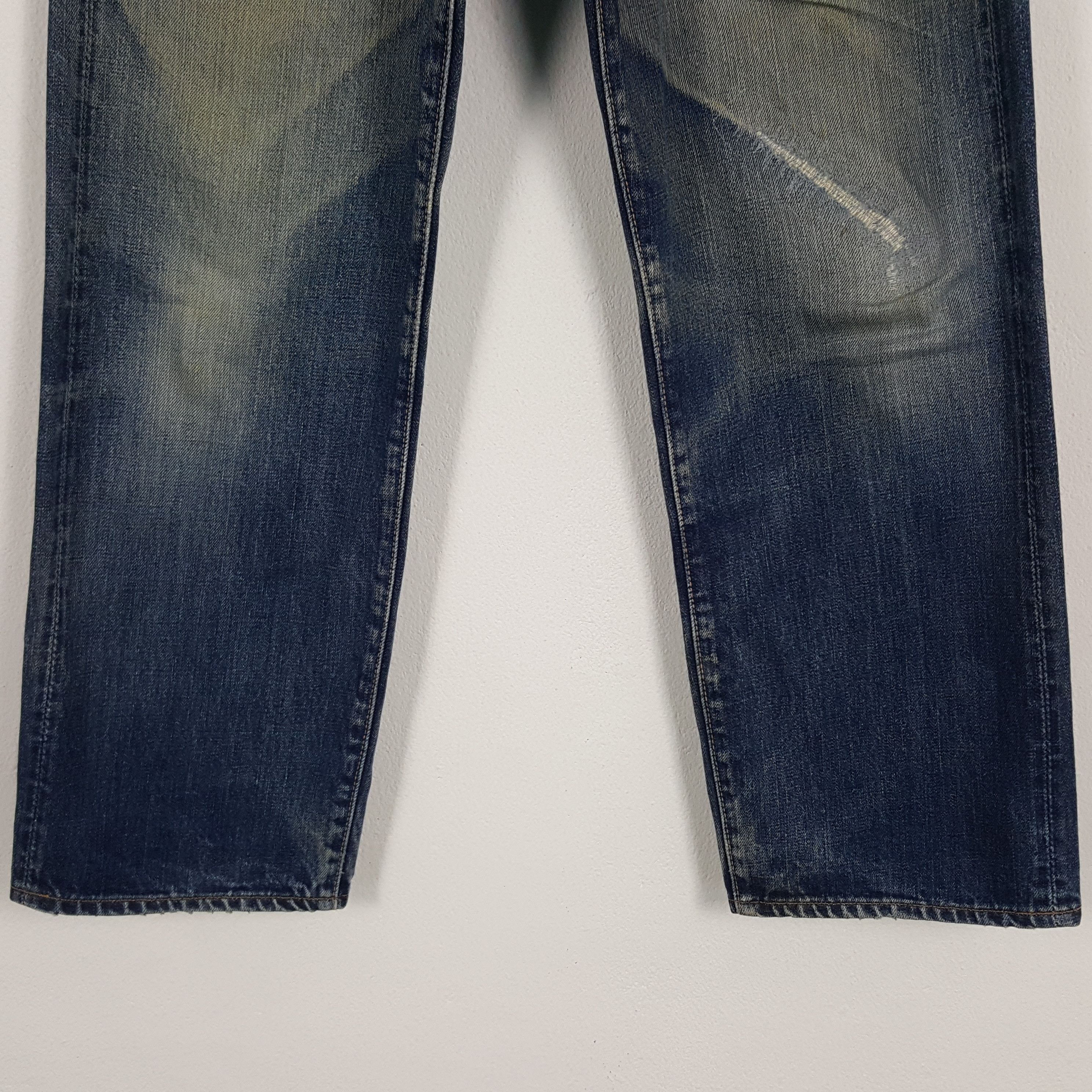 Evisu × Vintage Vintage Evisu Japan Selvedge Custom Art Daicock Denim Jeans Size US 27 - 6 Thumbnail