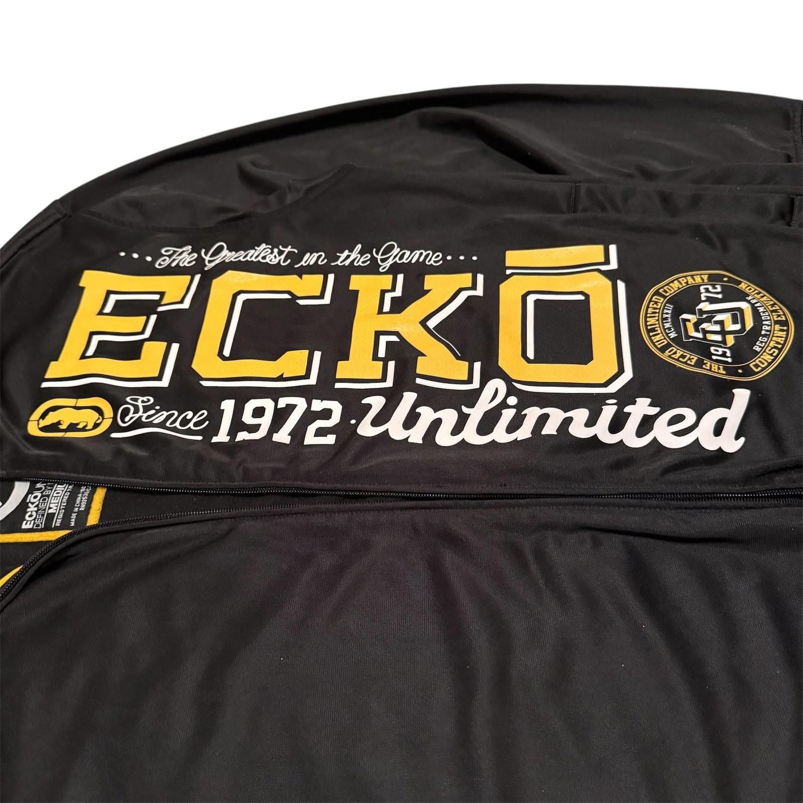 Ecko Unltd. Men’s M ECKO Unltd. Black Y2K Full Zip Spell Out Jacket Size US M / EU 48-50 / 2 - 2 Thumbnail