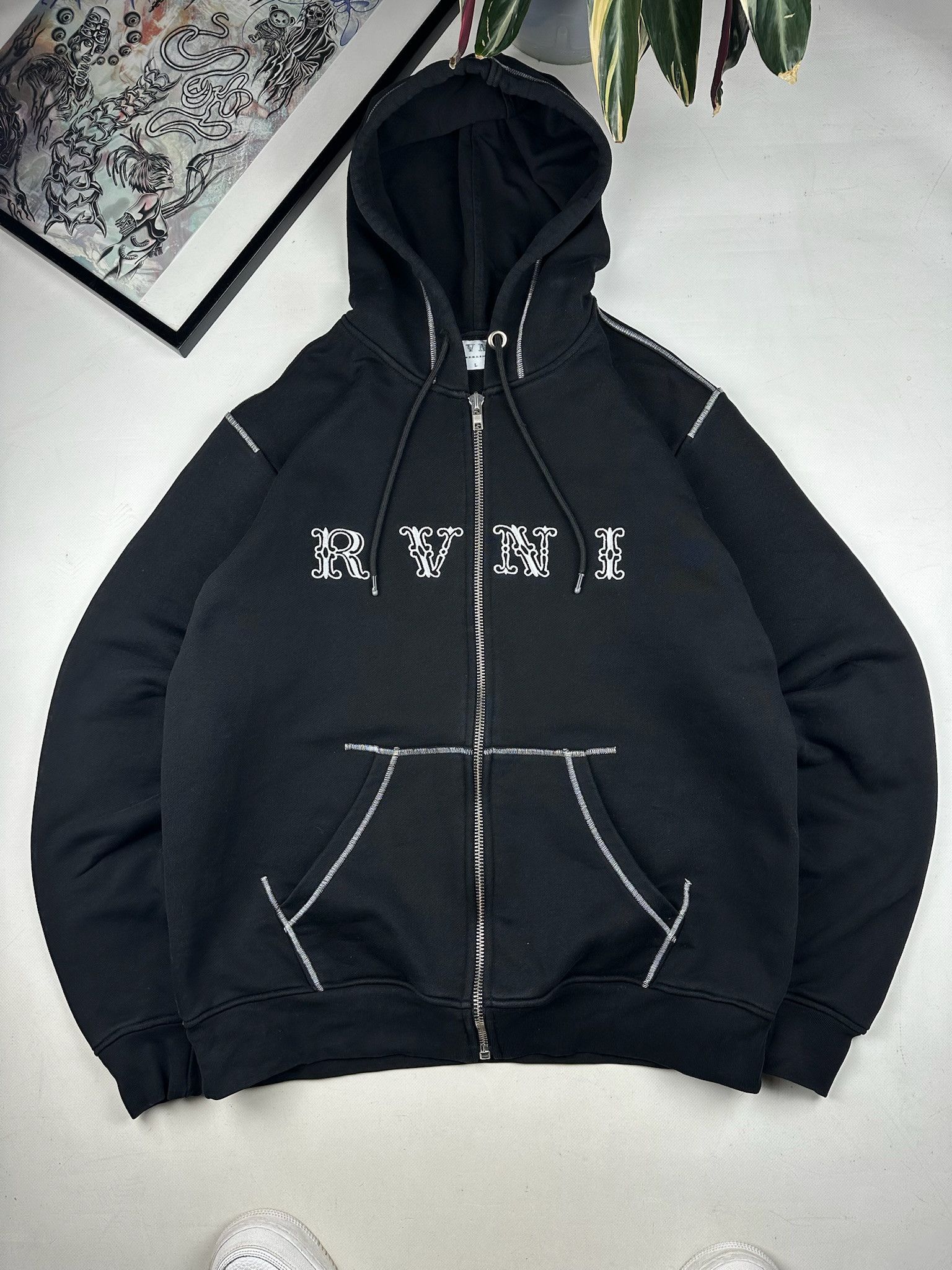 Other Ravani spider web hoodie zip glow in the dark streetwear Size US L / EU 52-54 / 3 - 1 Thumbnail