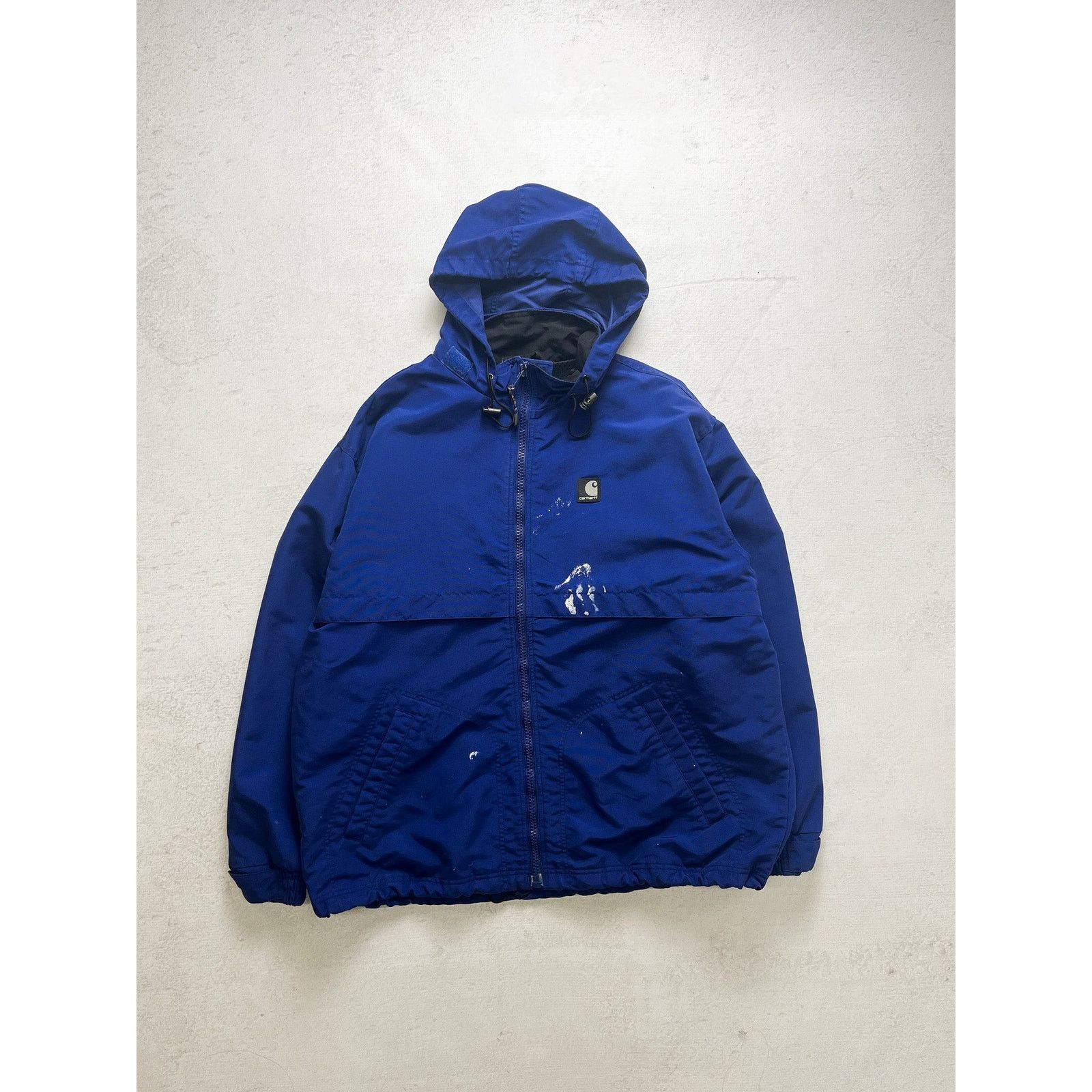 Vintage shops Carhartt Blue Large hooded Carhartt Jacket